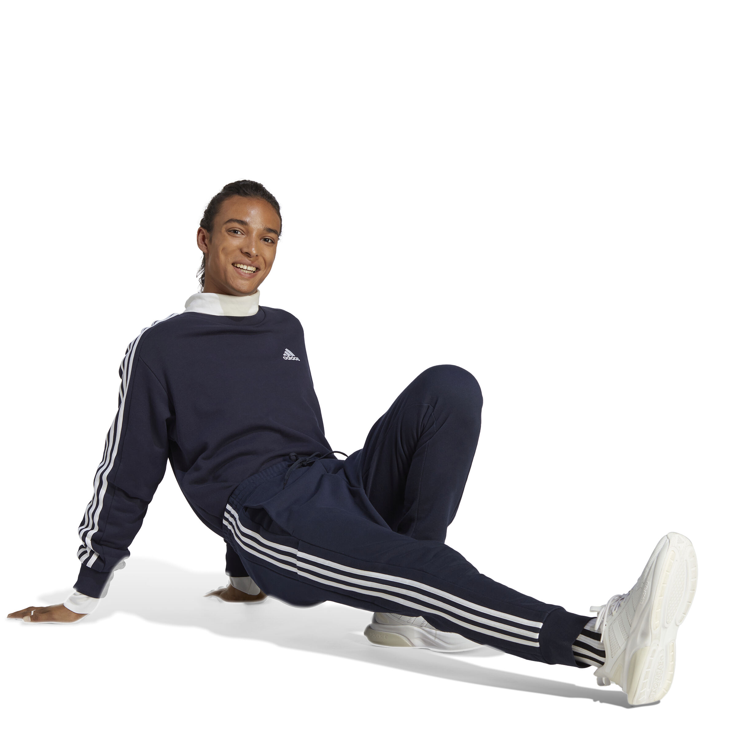 Adidas cotton french terry ankle pants on sale