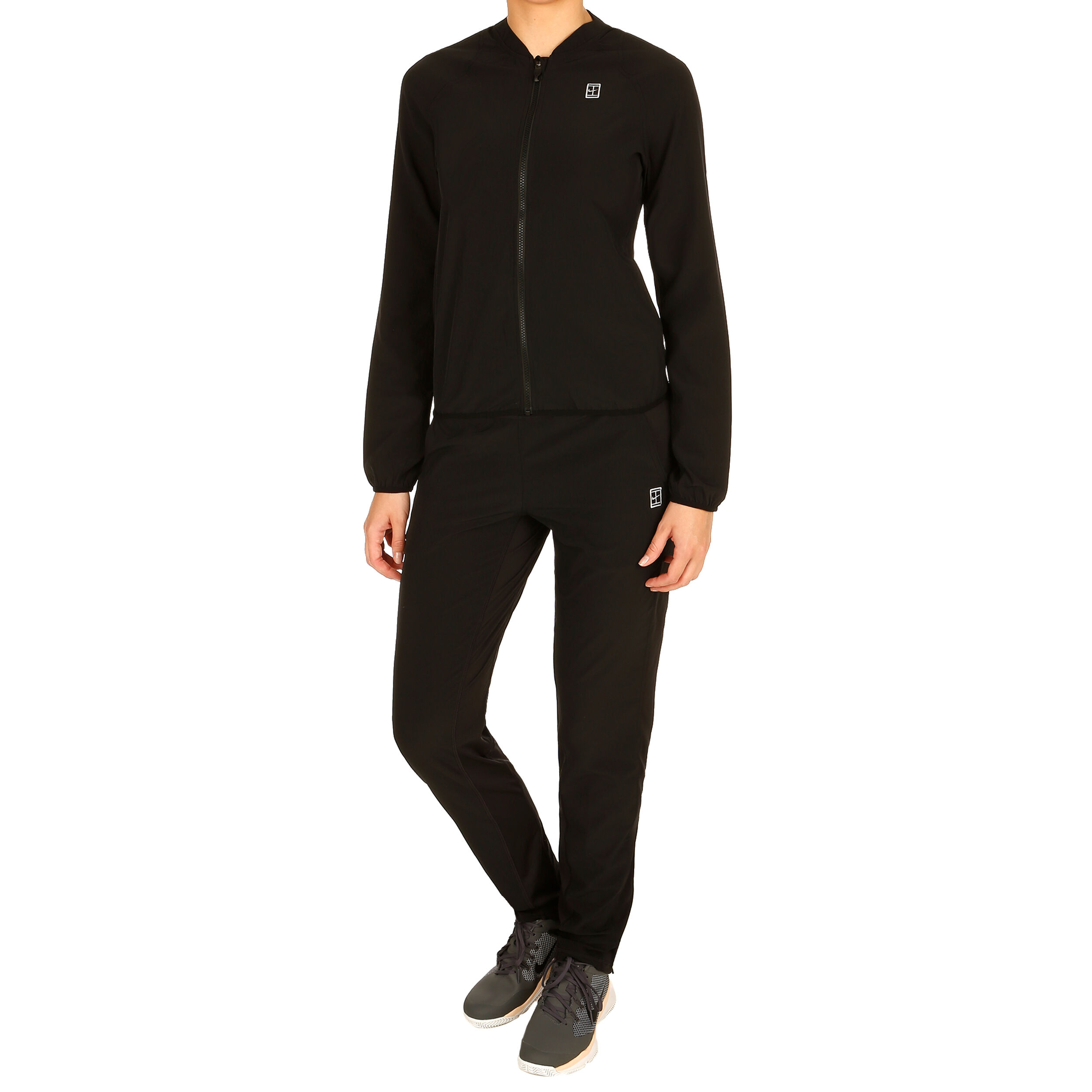 Court Woven Warm Up Tracksuit Women Black White
