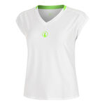 Quiet Please Clothing Quiet Please Wild Volley T-Shirt Women-White,Neon Green