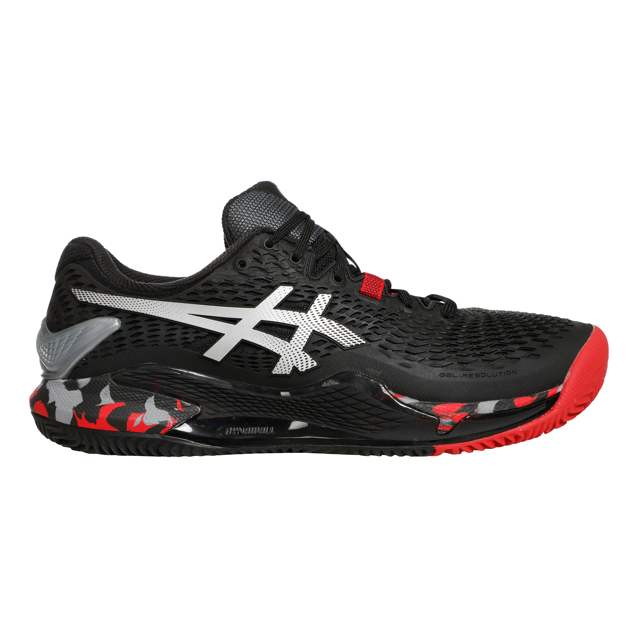 Asics gel resolution 7 clay negro naranja e702y 9030 2025