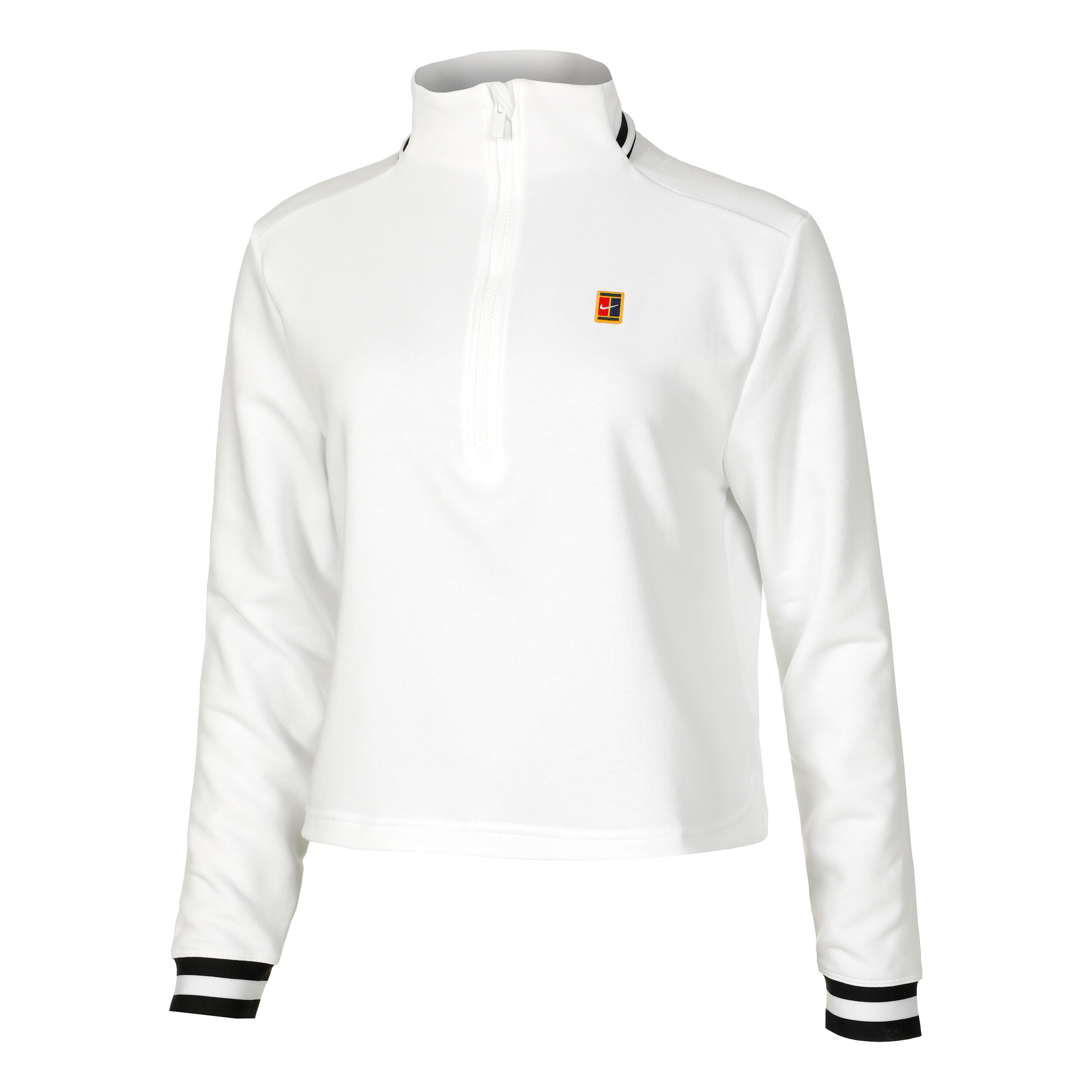 Buy Nike Dri Fit Court Heritage 1 4 Zip Sweatshirt Women White online Padel Point COM