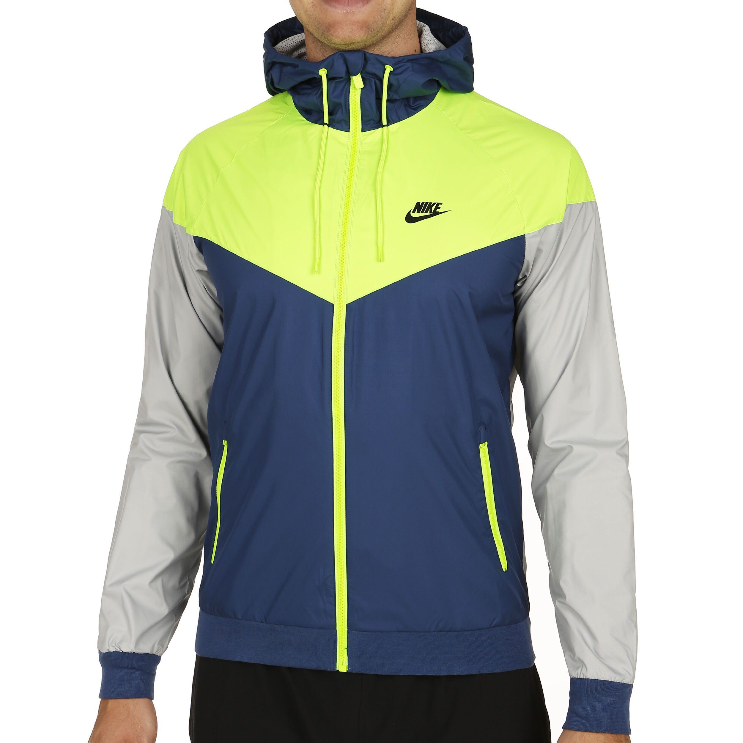 Sportswear Windrunner Training Jacket Men Blue Neon Green