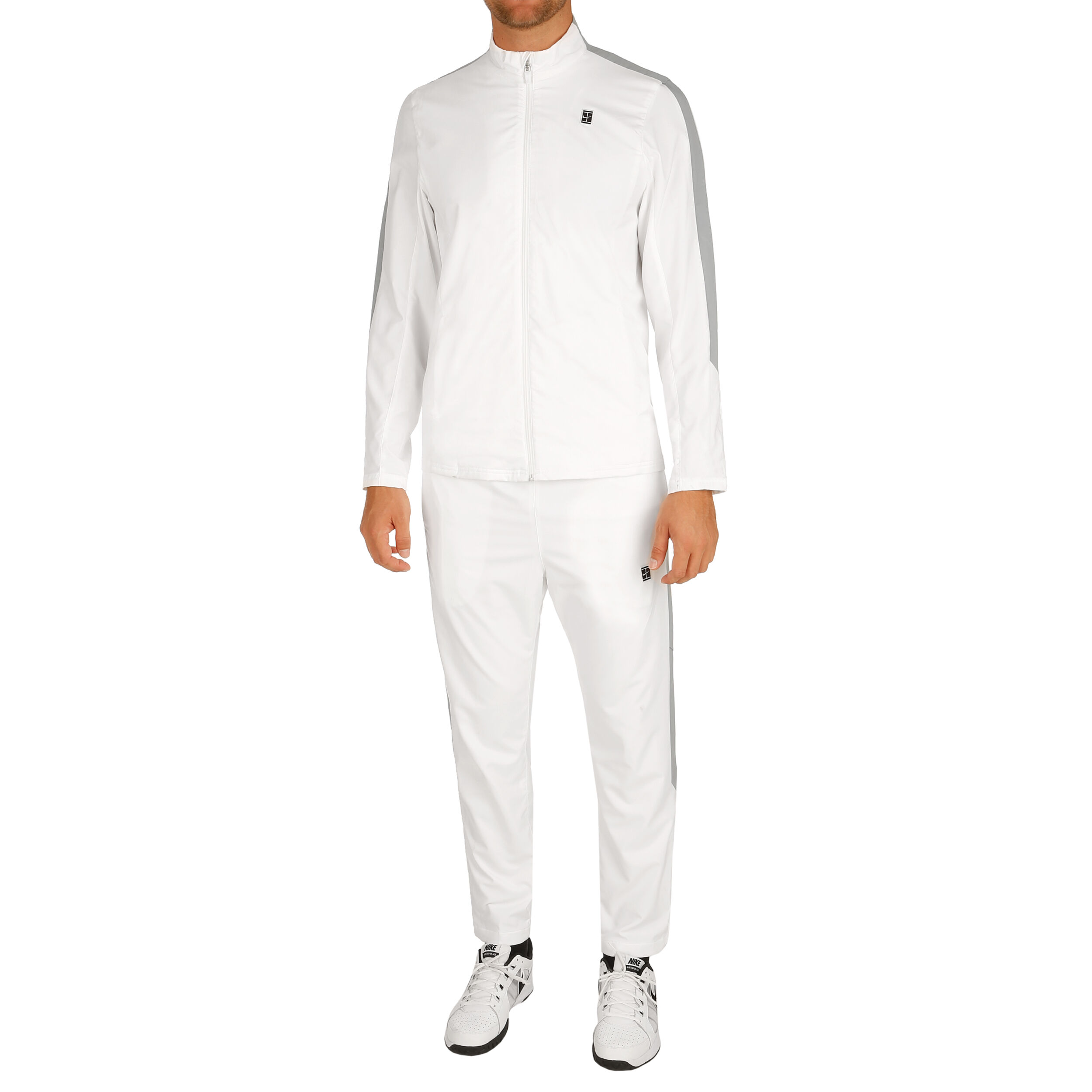 Court Woven Warm Up Tracksuit Men White Lightgrey