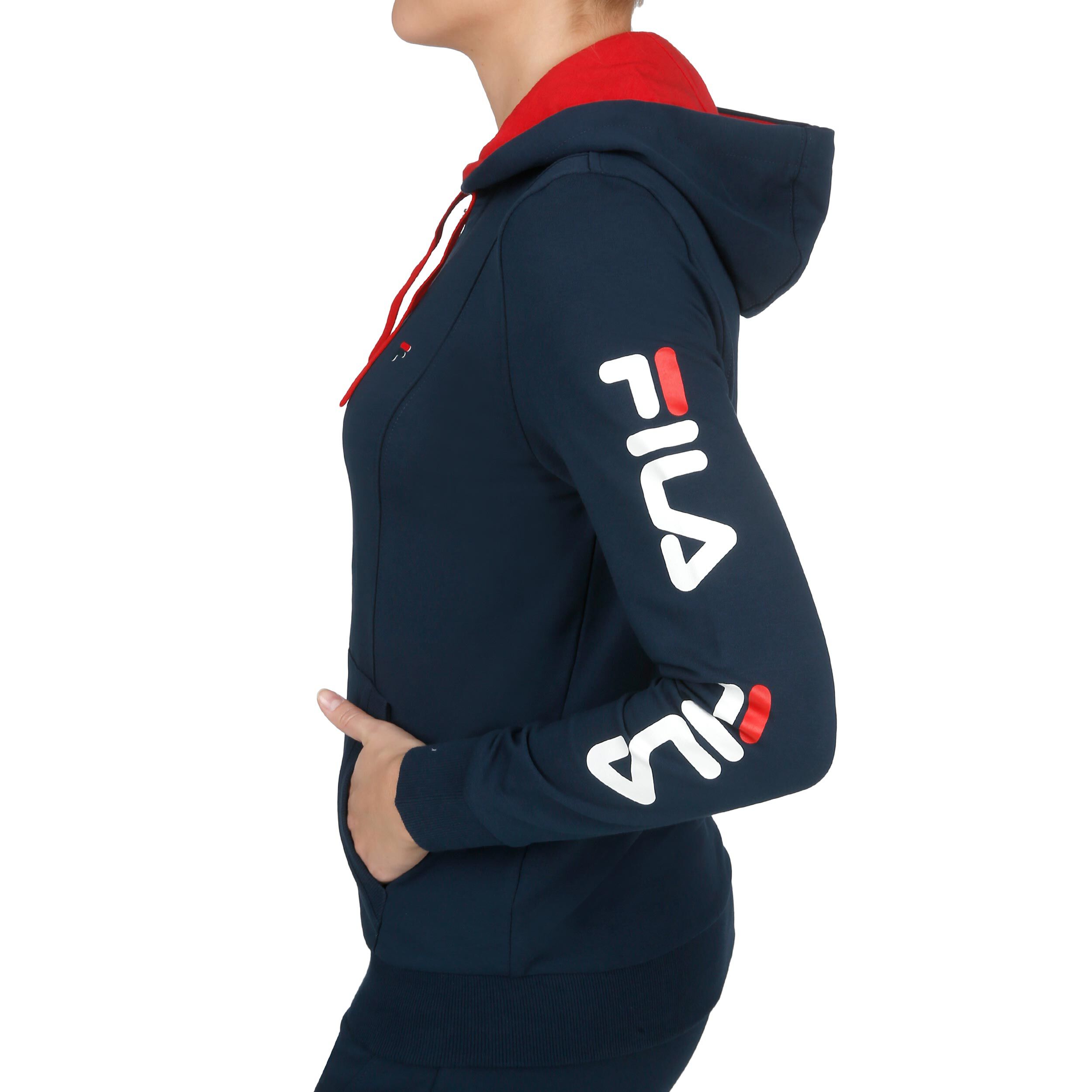 Buy Fila Rahel Zip Hoodie Women Dark Blue Red online Padel Point COM