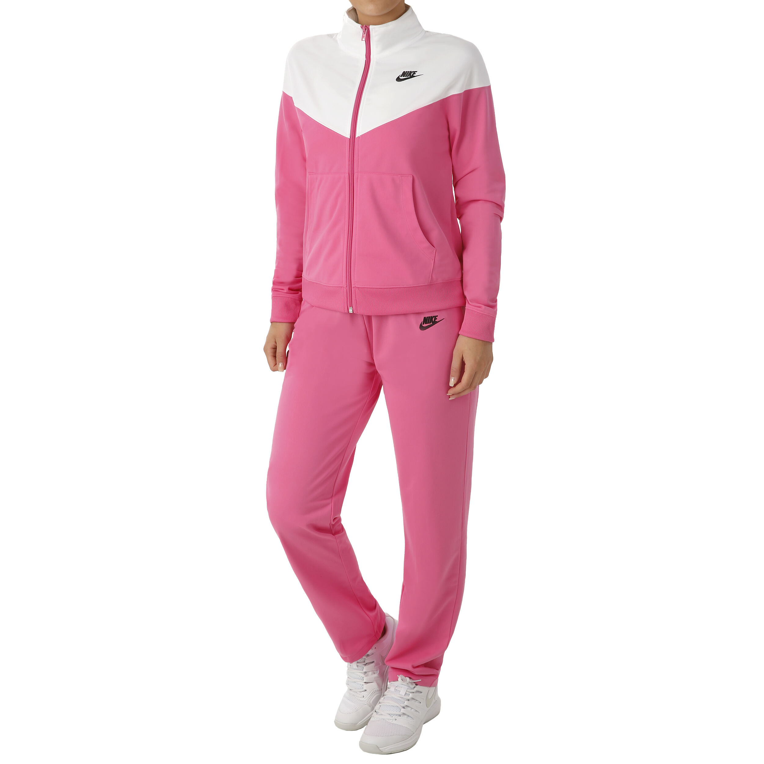 Pink and white new arrivals nike jogging suit