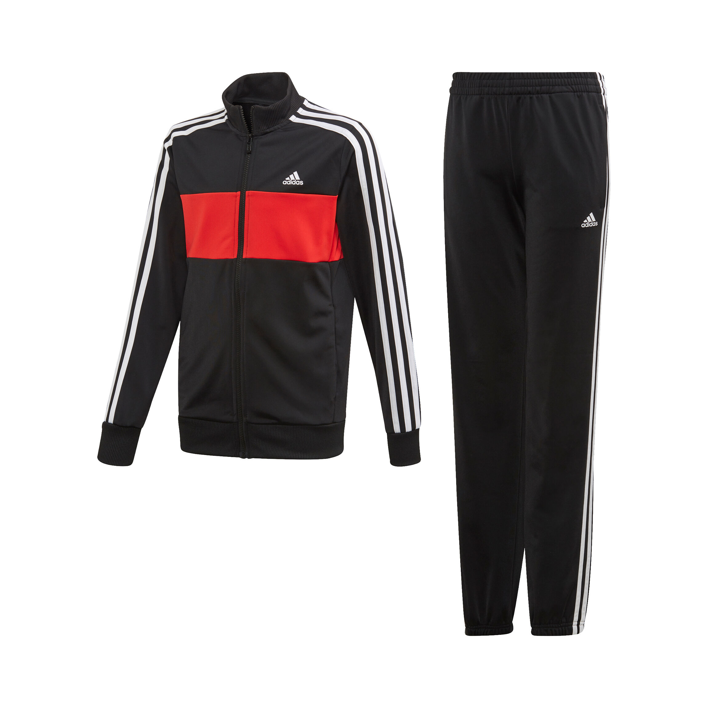 Buy adidas Tiberio Tracksuit Boys Black Red online Padel Point COM