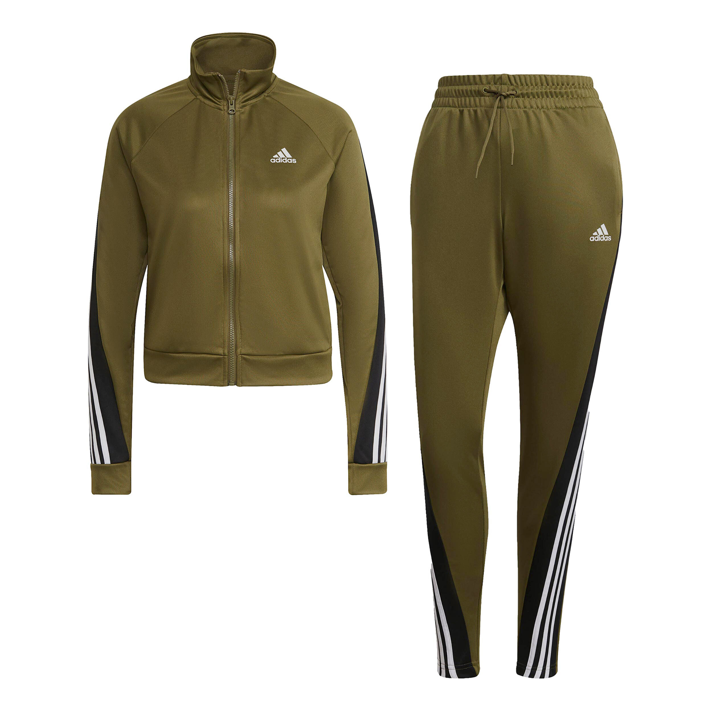Teamsport Tracksuit Women Olive White