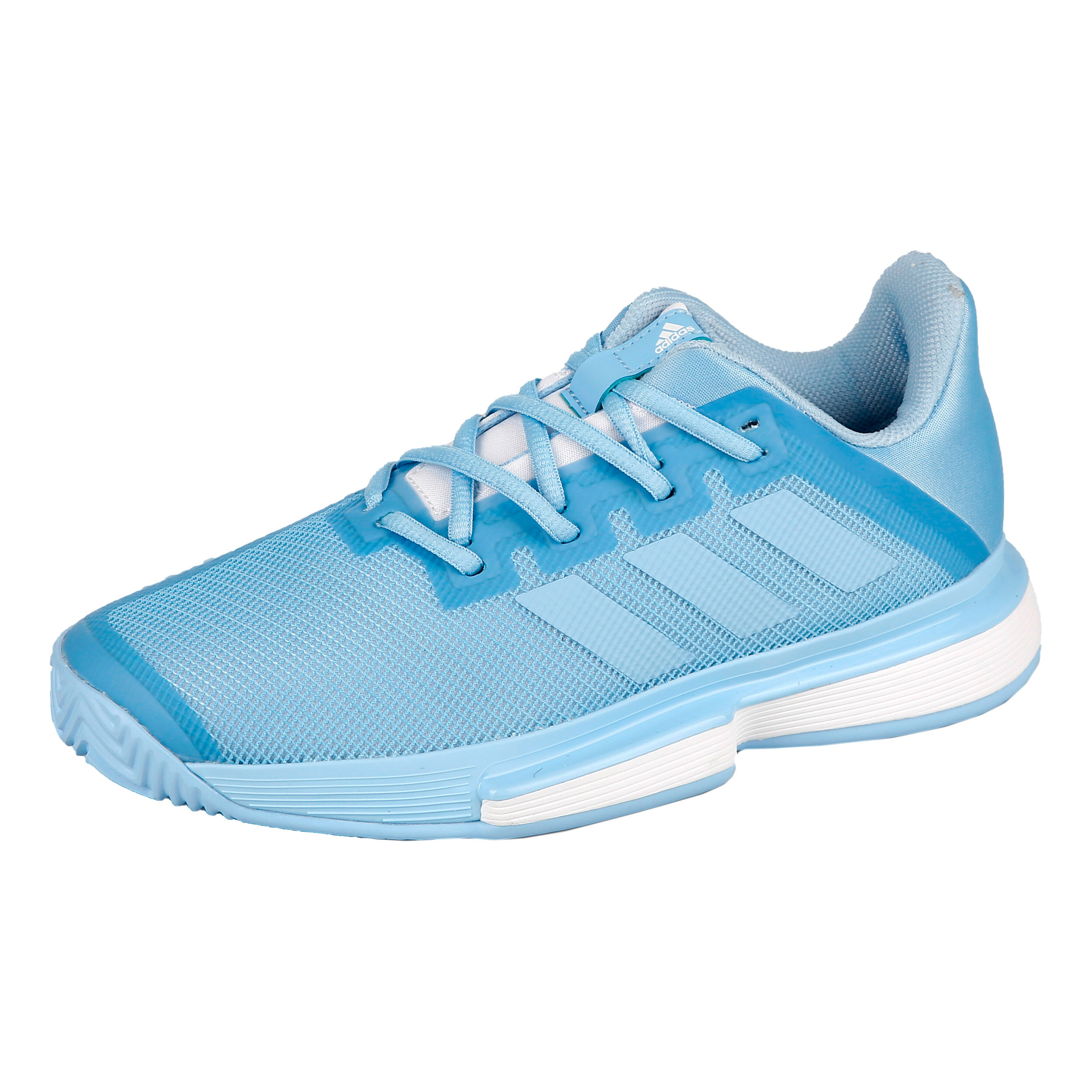 Blue adidas on sale tennis shoes