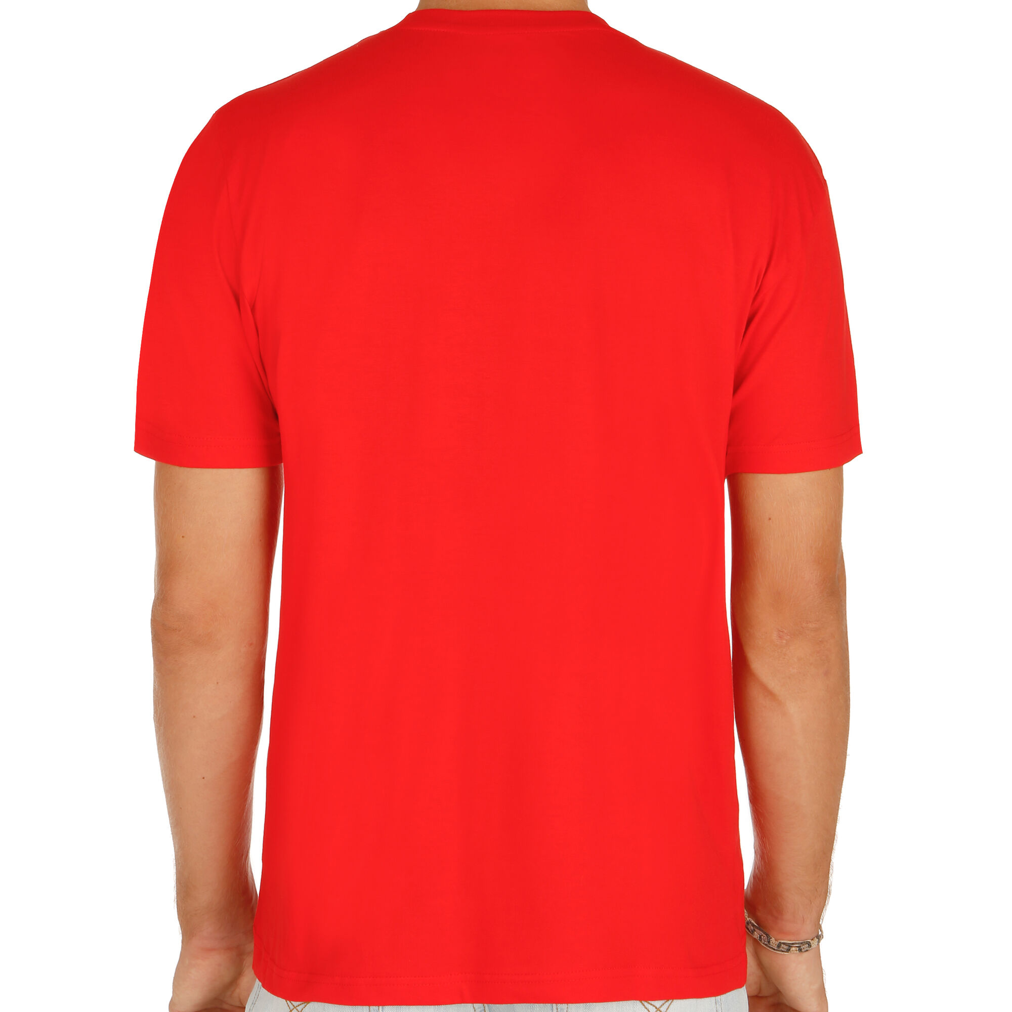 T-SHIRT TENNIS WILSON Bianca Righe Rosse (taglia -UK Uomo Media) EUR 11,44 - IT - Foto 3