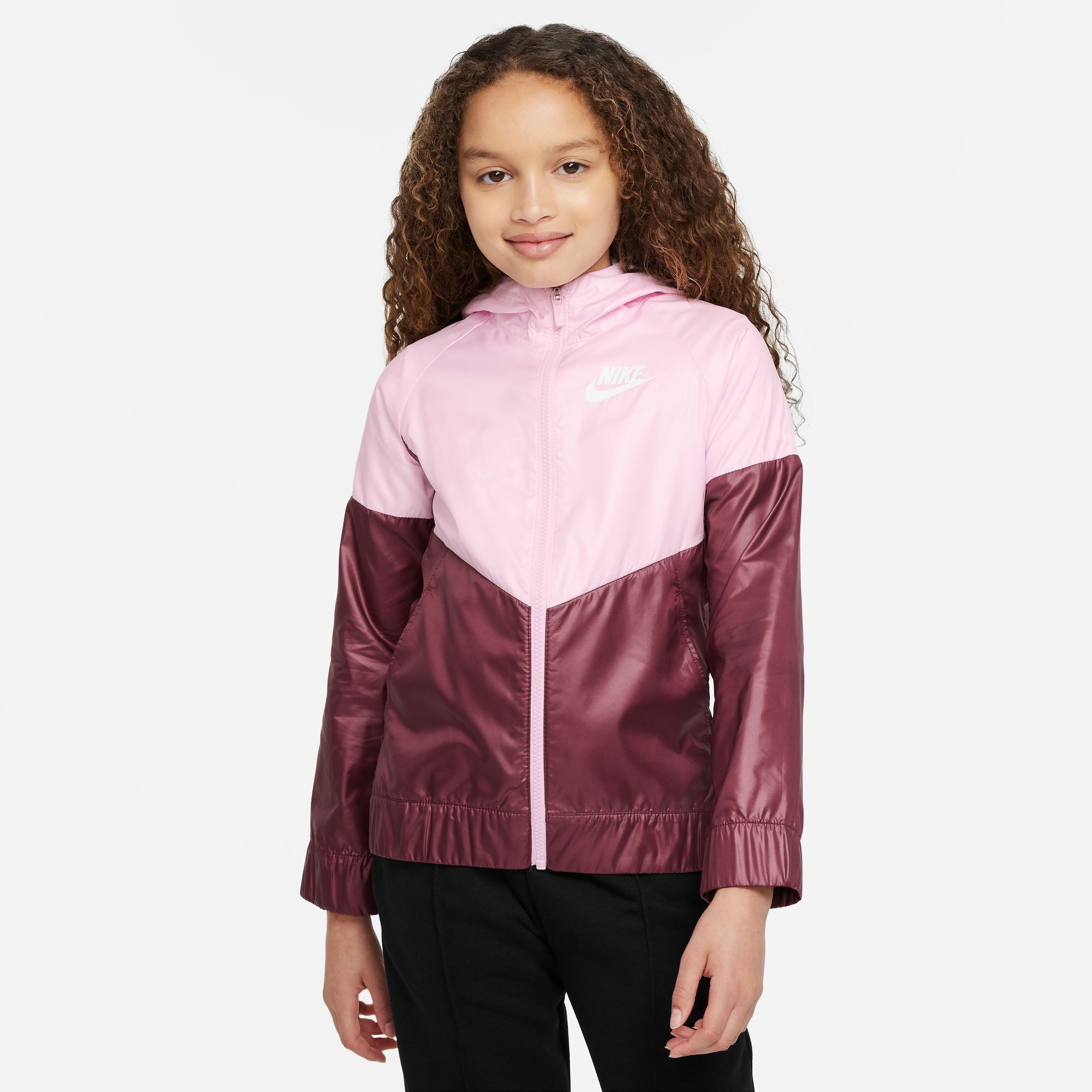 Buy Nike Sportswear Windrunner Training Jacket Girls Dark Red