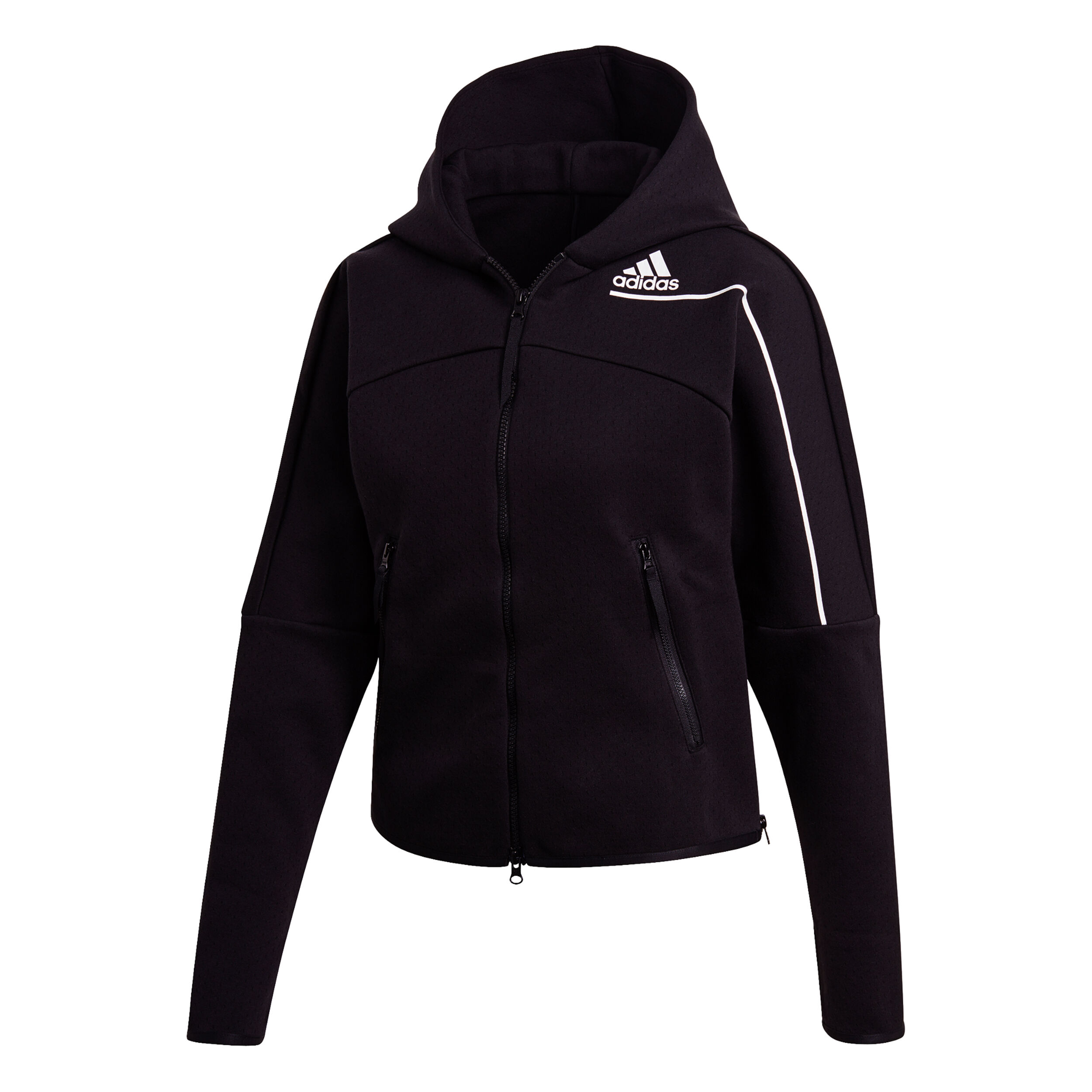 Z.N.E. Zip Hoodie Women Black White