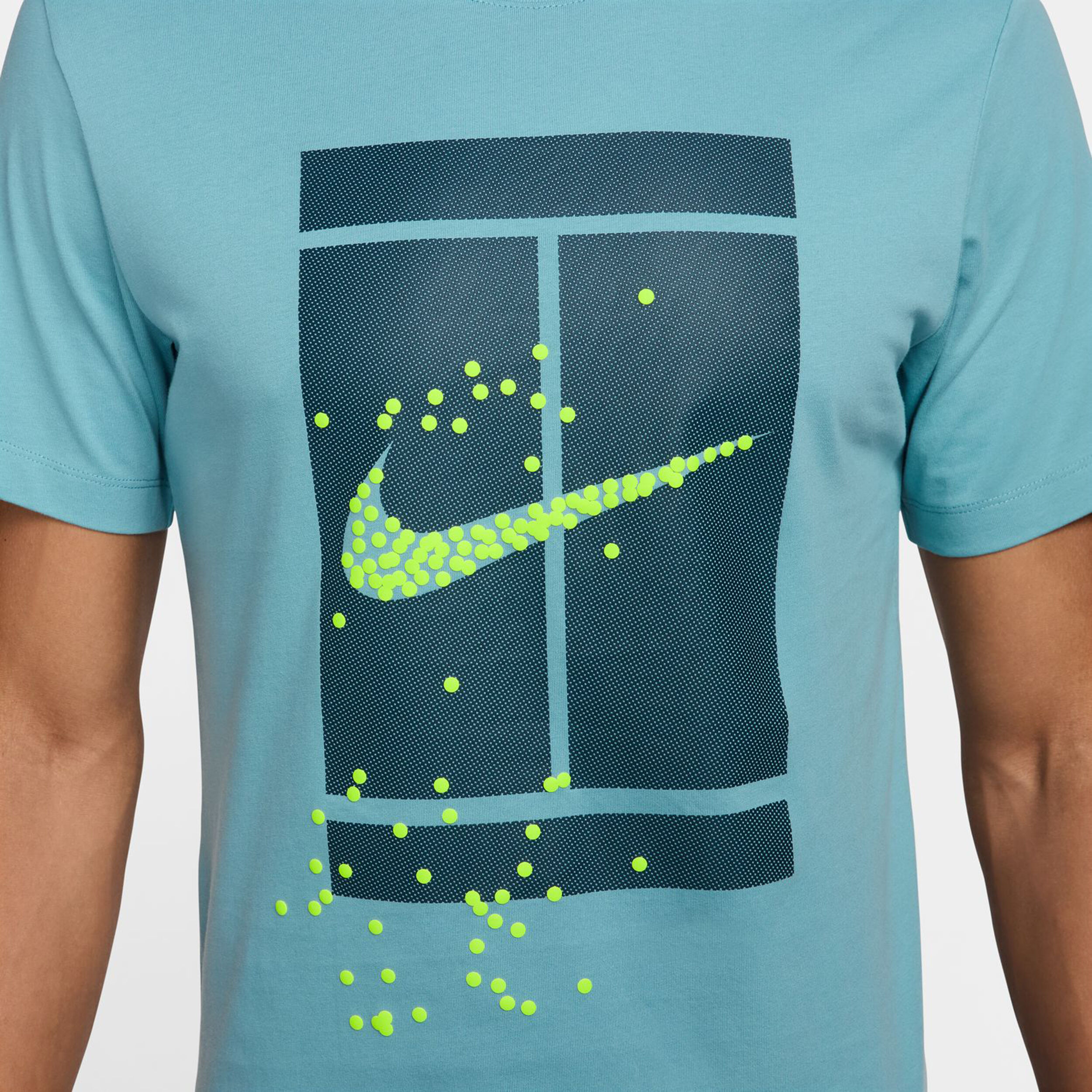 Tee Heritage OC T Shirt Men Turquoise Blue