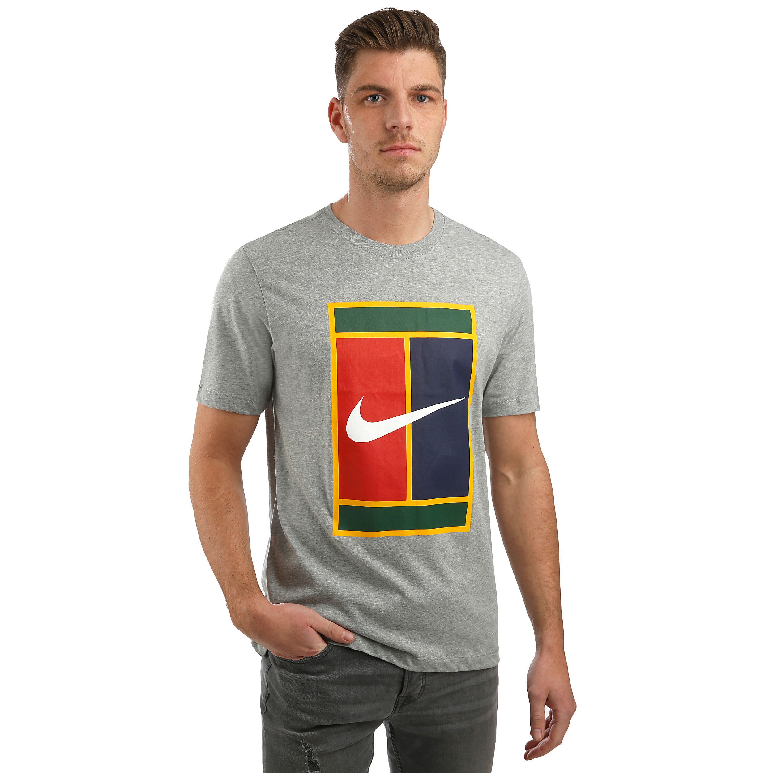 Nike court tennis heritage logo t shirt mens hotsell