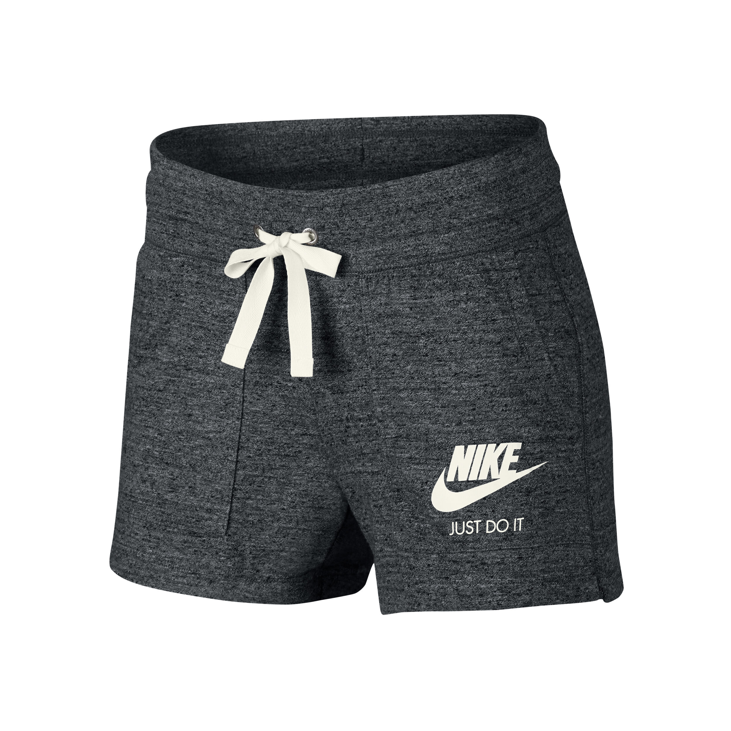 Sportswear Gym Vintage Shorts Women Dark Grey Cream