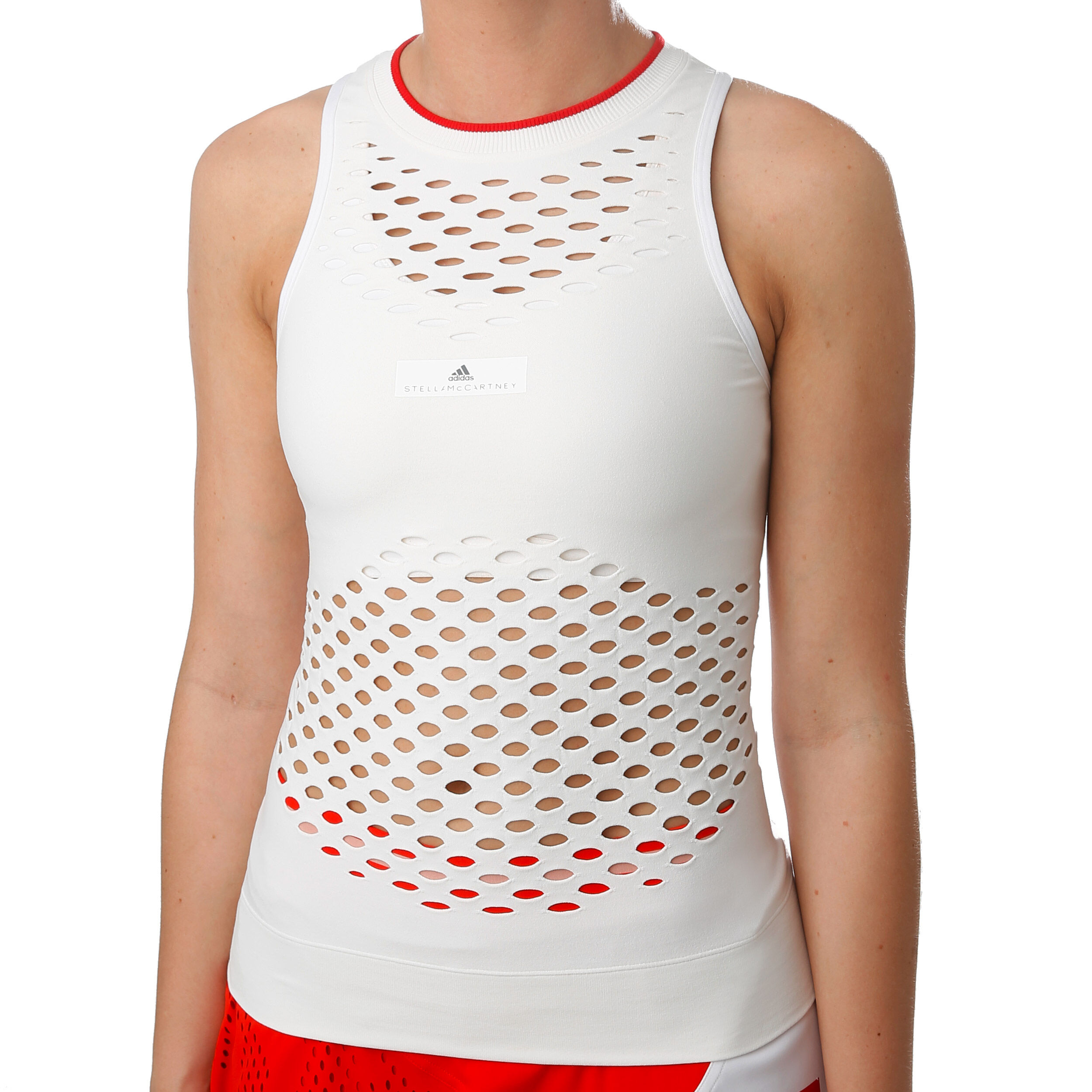 Adidas STELLA MCCARTNEY Tennis tank top with collar and zip