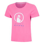 Quiet Please Tennis apparel Quiet Please Trainings T-Shirt Women - pink, white