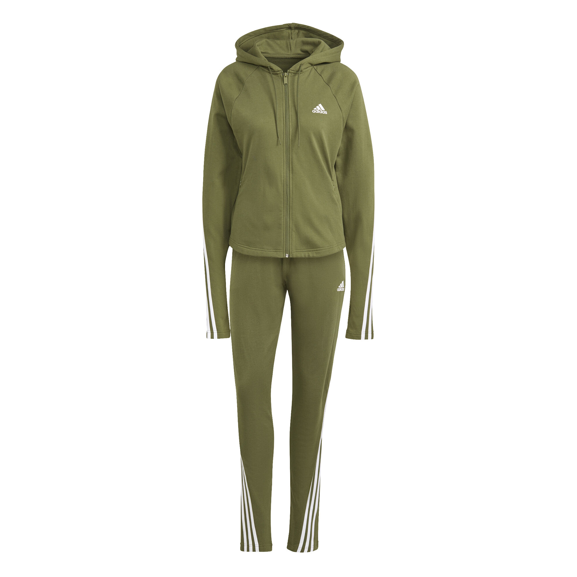 Khaki green hotsell adidas tracksuit womens