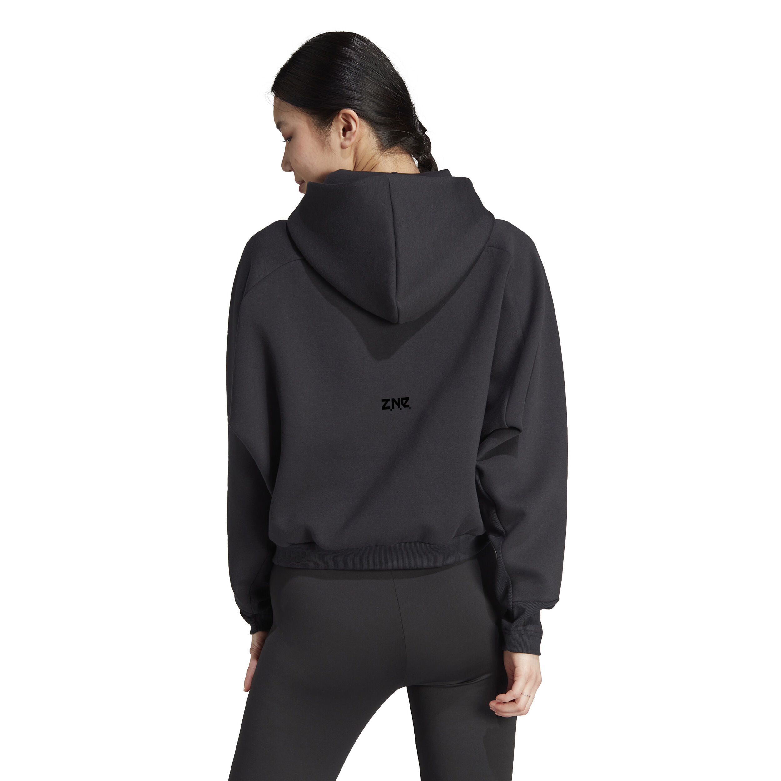 Adidas zone hoodie black sale