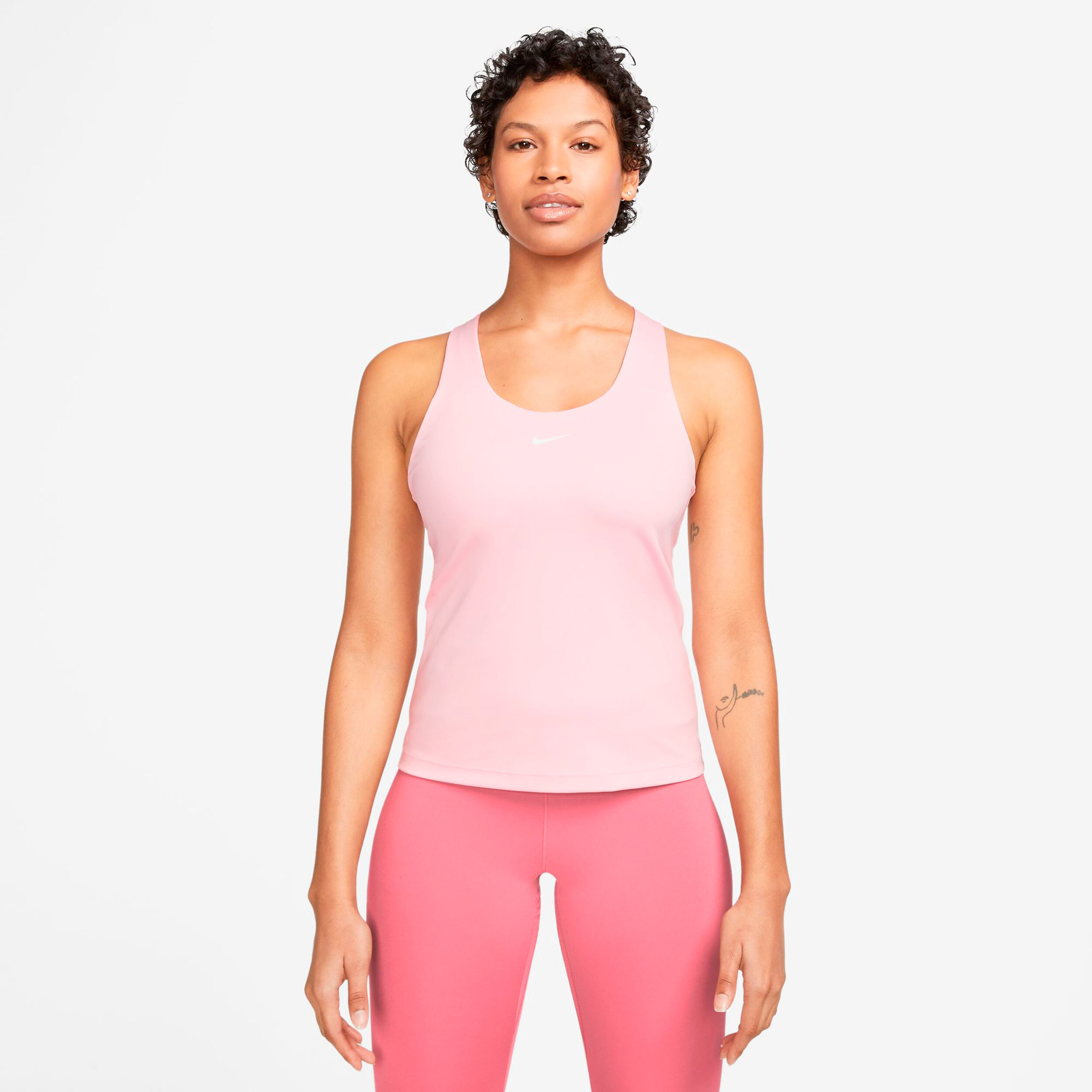 ナイキ Nike 【 Dri-Fit Swoosh Bra Tank Women's 】 ファッション レディースファッション トップス タンクトップ レディ Nike Dri Fit Swoosh Bra Tank Top - White/Stone Mauve/Black