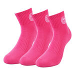 BIDI BADU Clothing BIDI BADU Gila Ankle Tech Sports Socks 3 Pack Unisex - pink, white