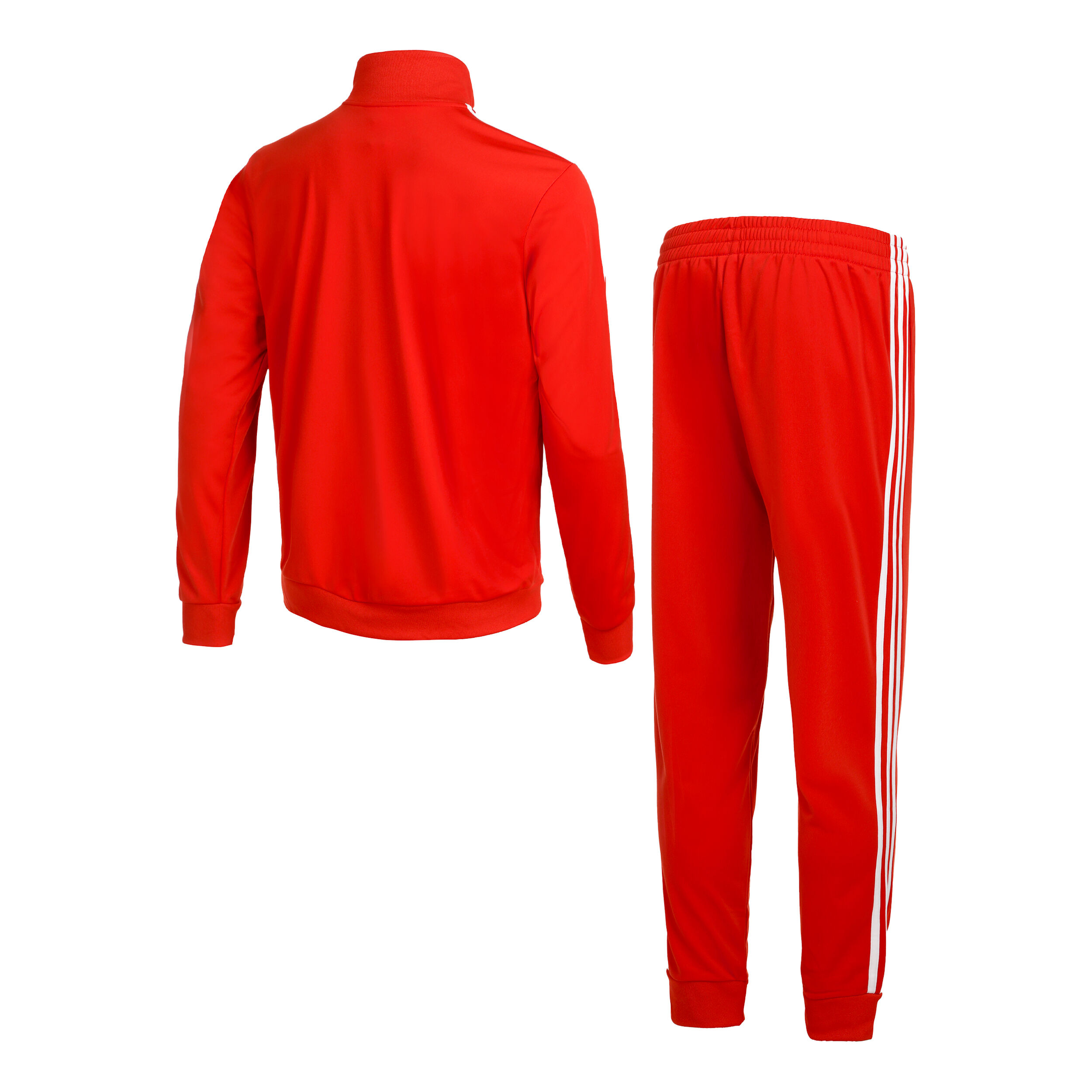 Mens red and white adidas tracksuit discount