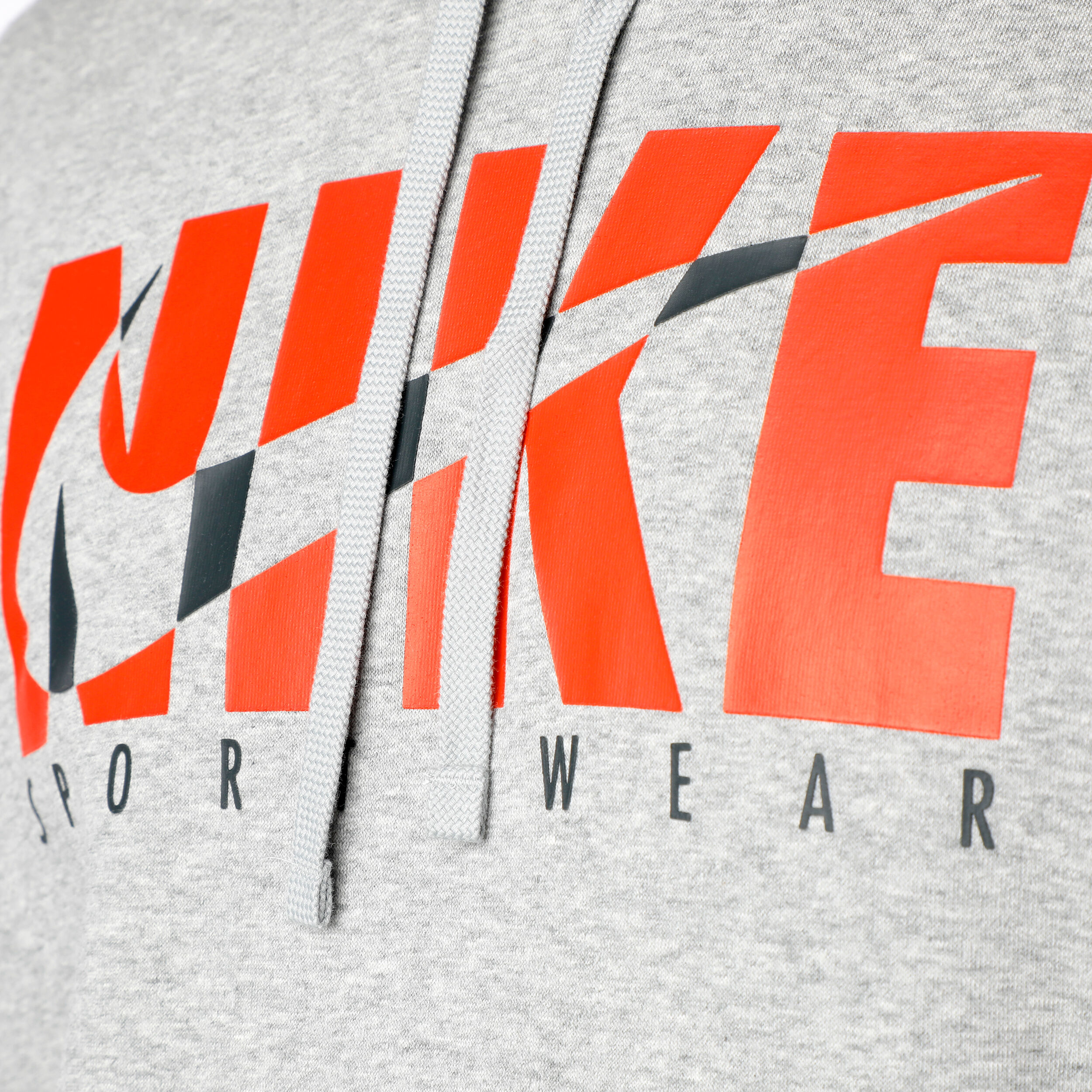 Sportswear Graphic Tracksuit Men Grey Orange