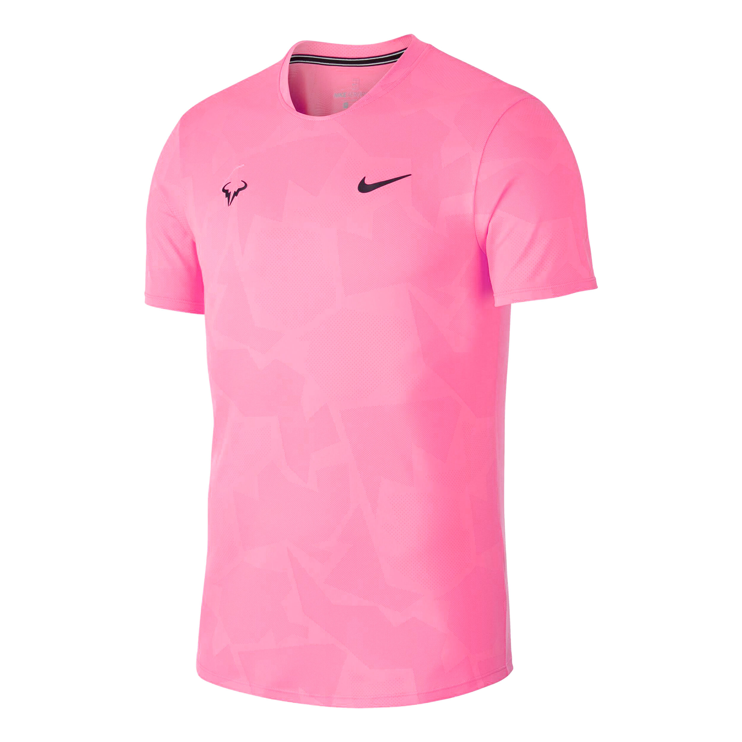 Rafael Nadal Court AeroReact T Shirt Men Pink Black