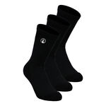 Quiet Please Clothing Quiet Please Performance Long Tennis Socks 3 Pack-Black