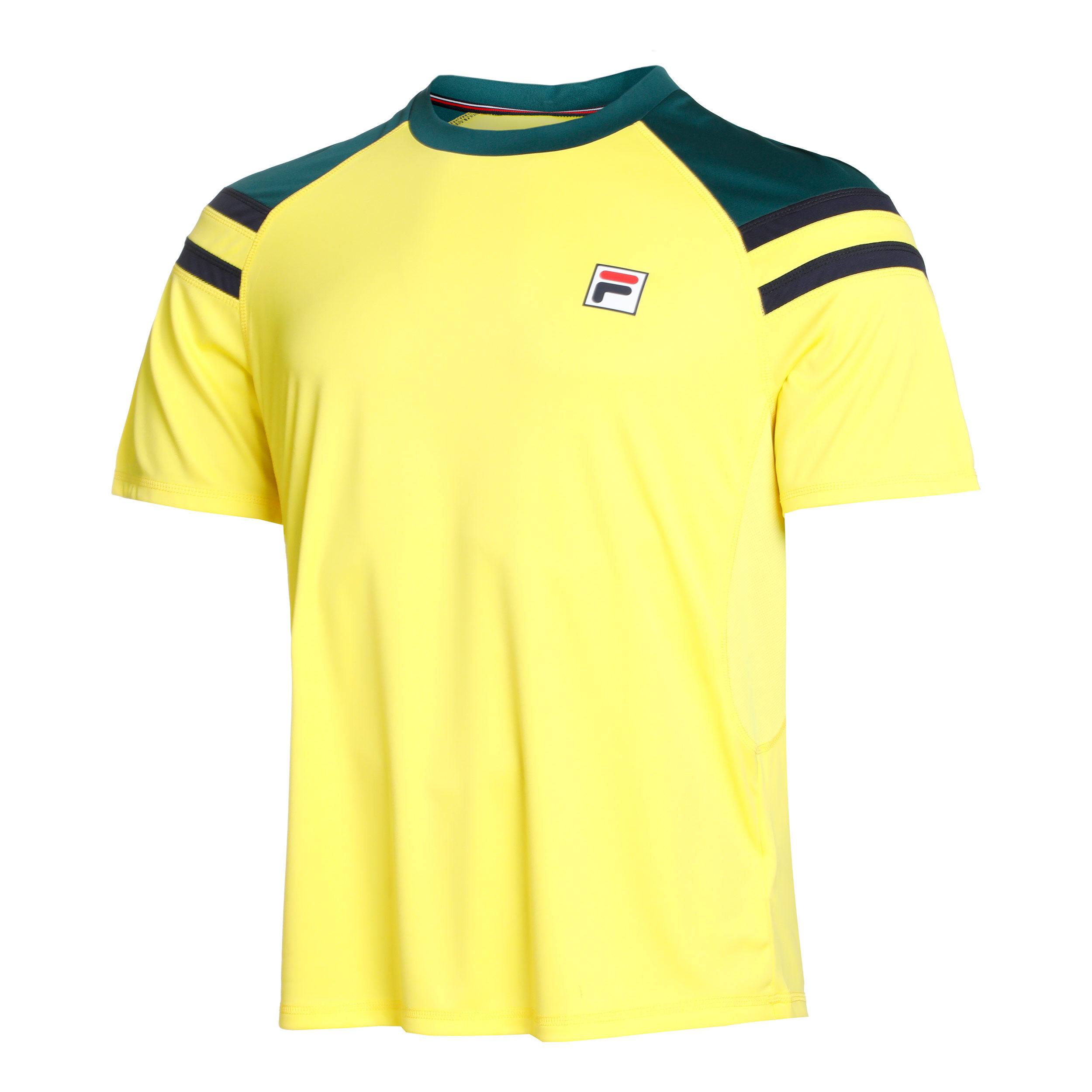 Yellow and hot sale blue fila shirt