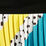 Hi-Retro Color Block Pleated Skirt