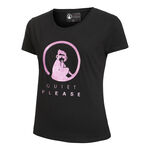 Quiet Please Baseline Logo Glitter Tee