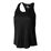 Black Mesh Rib Tank Women
