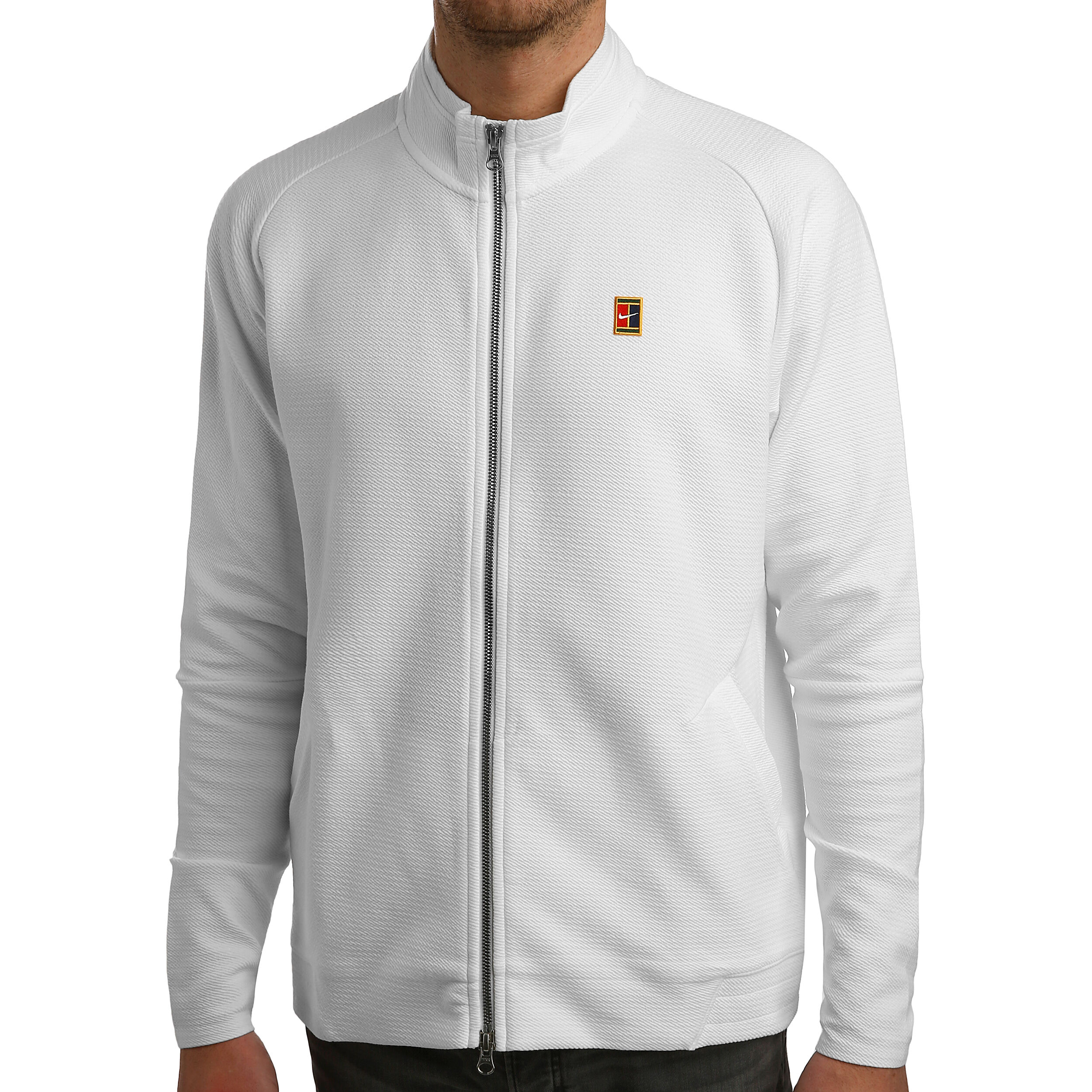 Court Heritage Training Jacket Men White Silver
