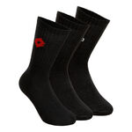 Lotto Clothing Lotto Tennis Socks 3 Pack-Black