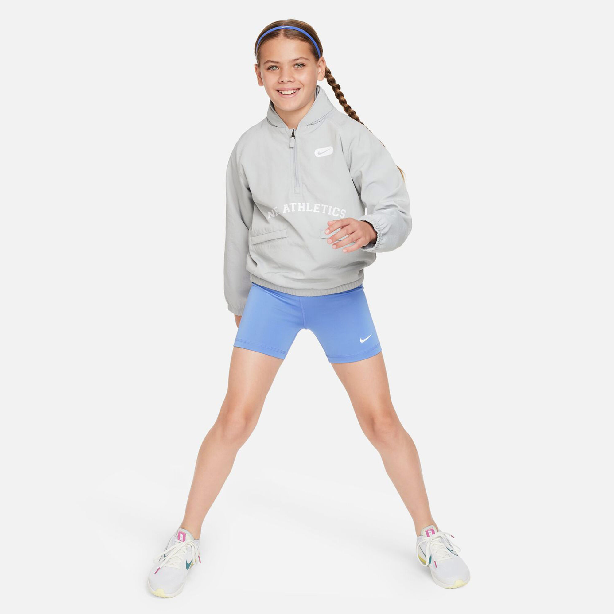 Buy Nike Dri-Fit Nike Pro 3in Shorts Girls Light Blue, Dark Blue