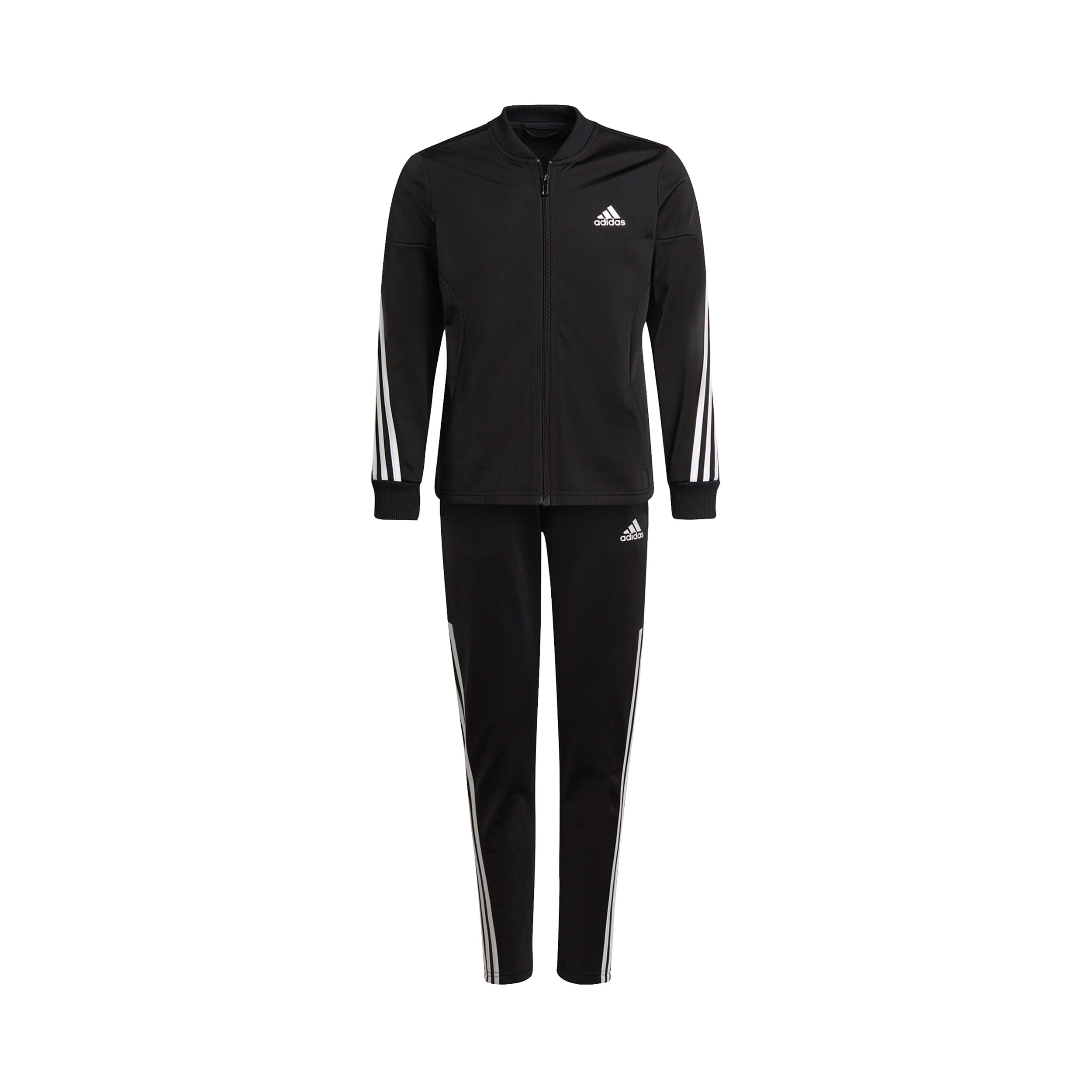 Adidas black polyester hot sale tracksuit