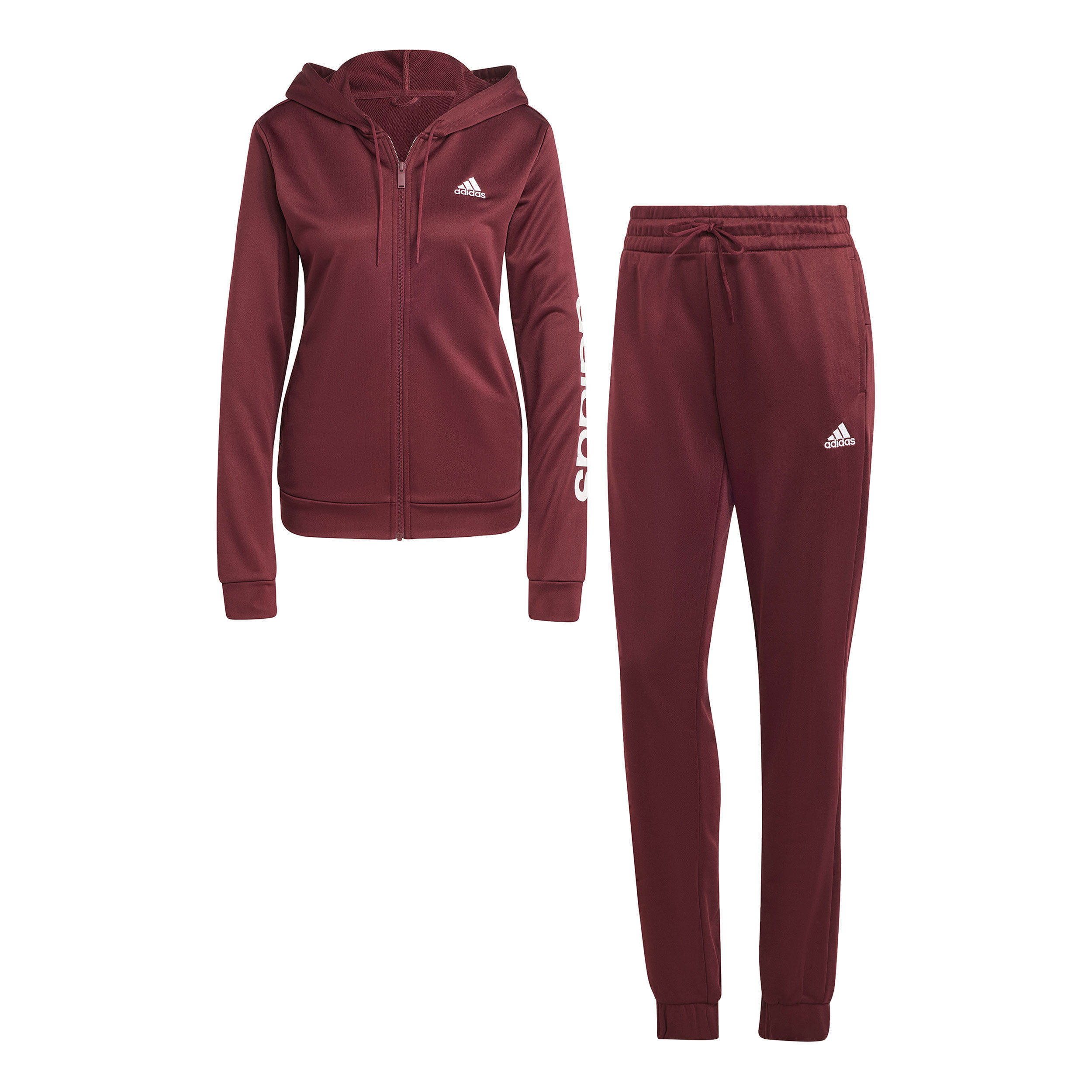Adidas tracksuit womens burgundy hot sale