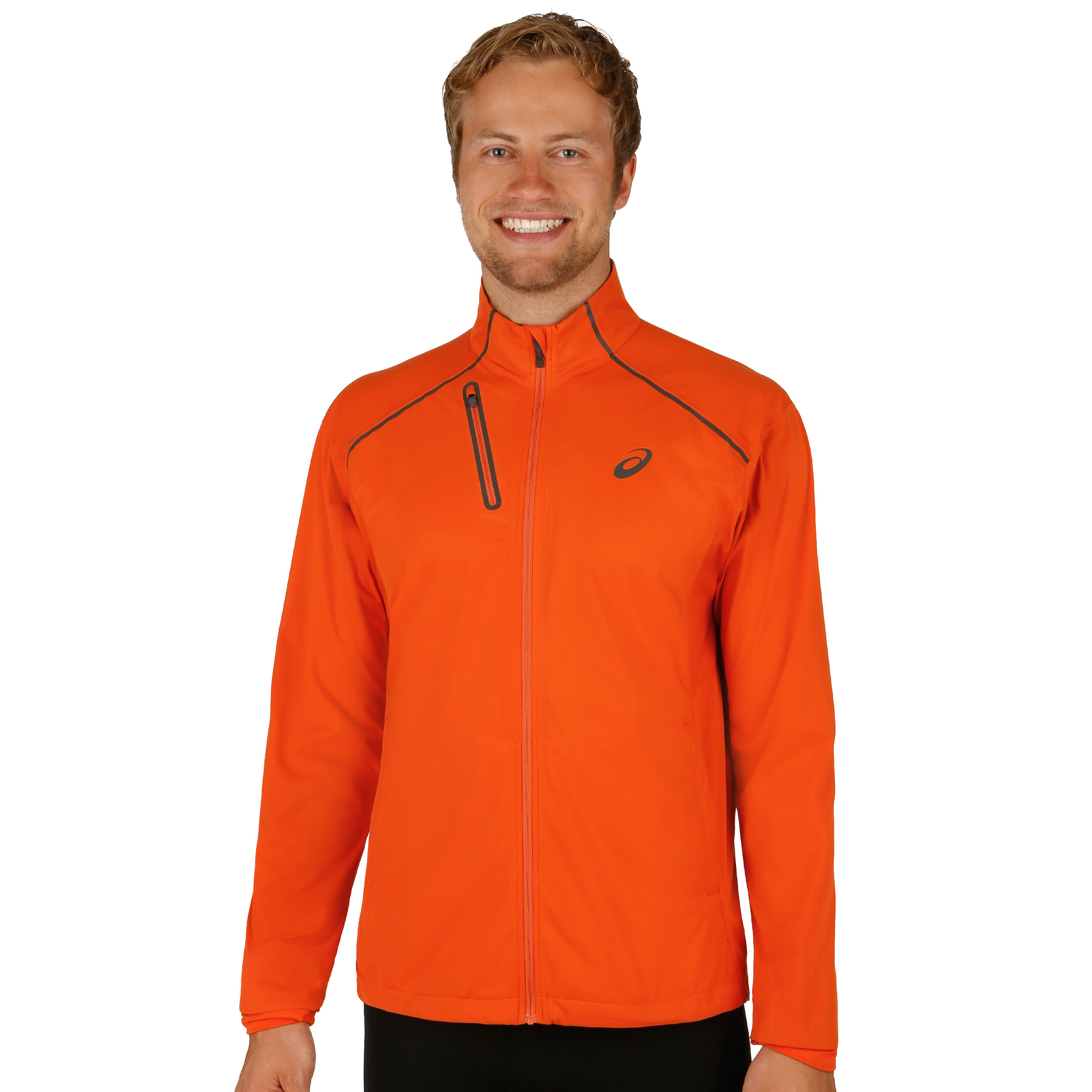 Mens orange running jacket deals
