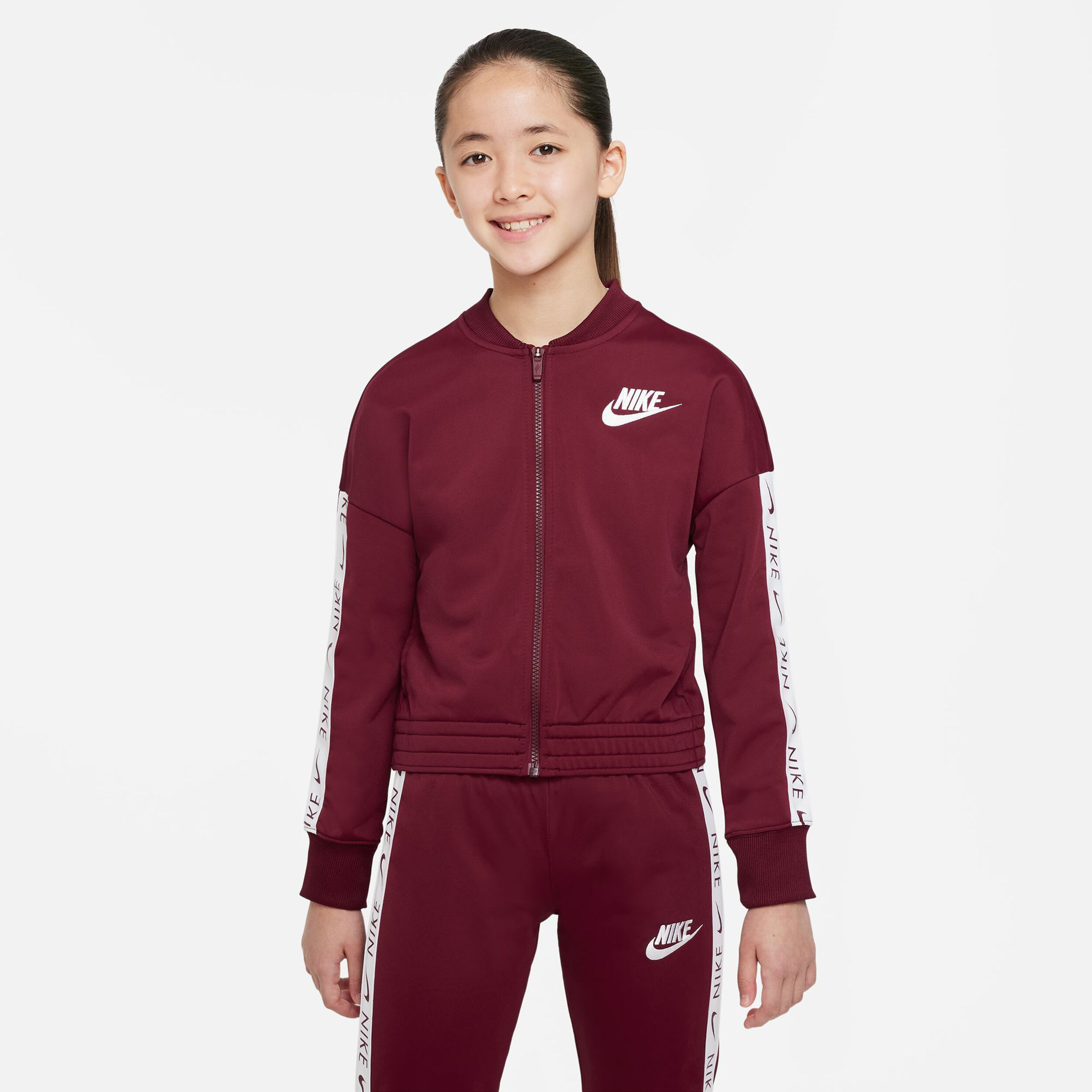 Burgundy discount nike tracksuit