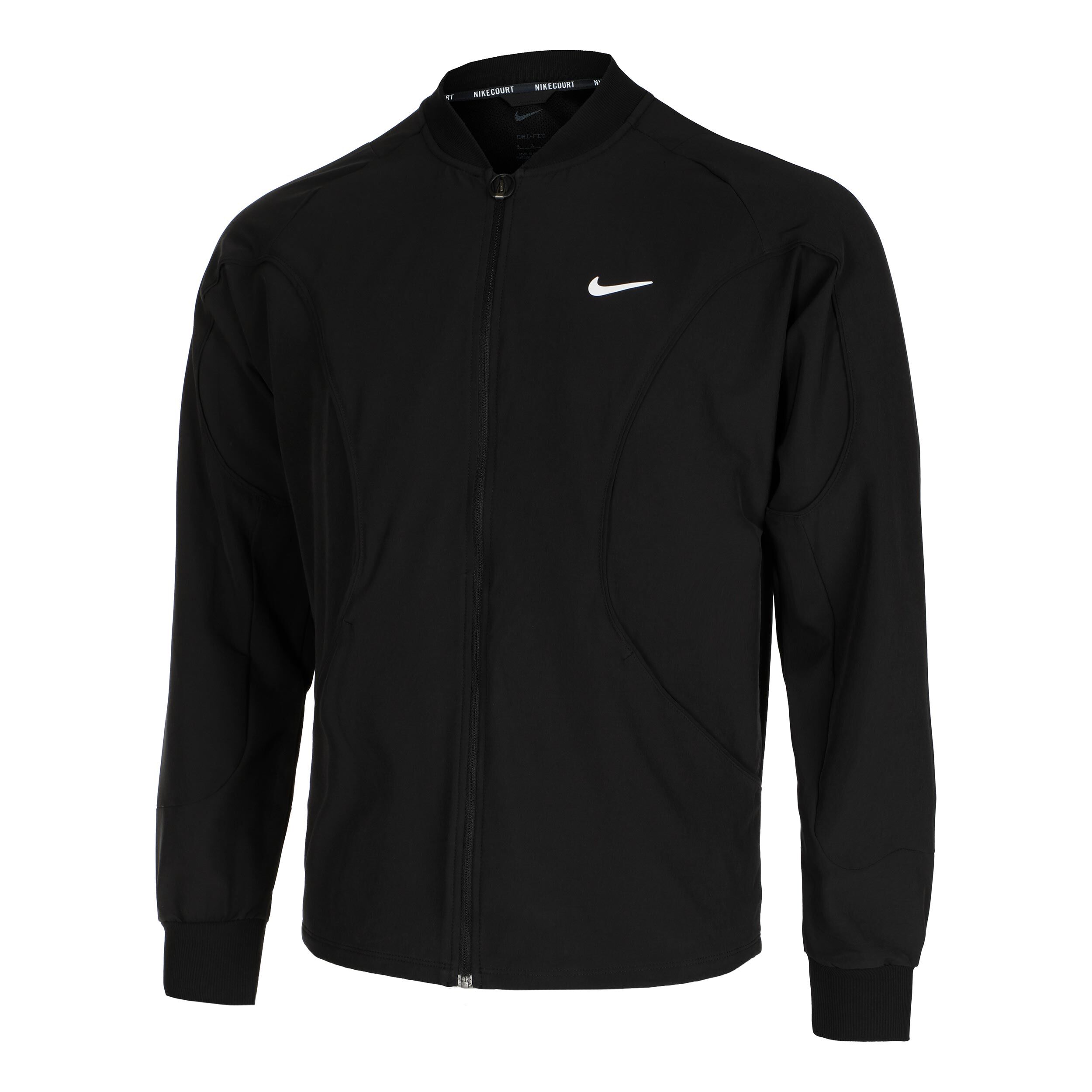 Nike dri fit black jacket hot sale