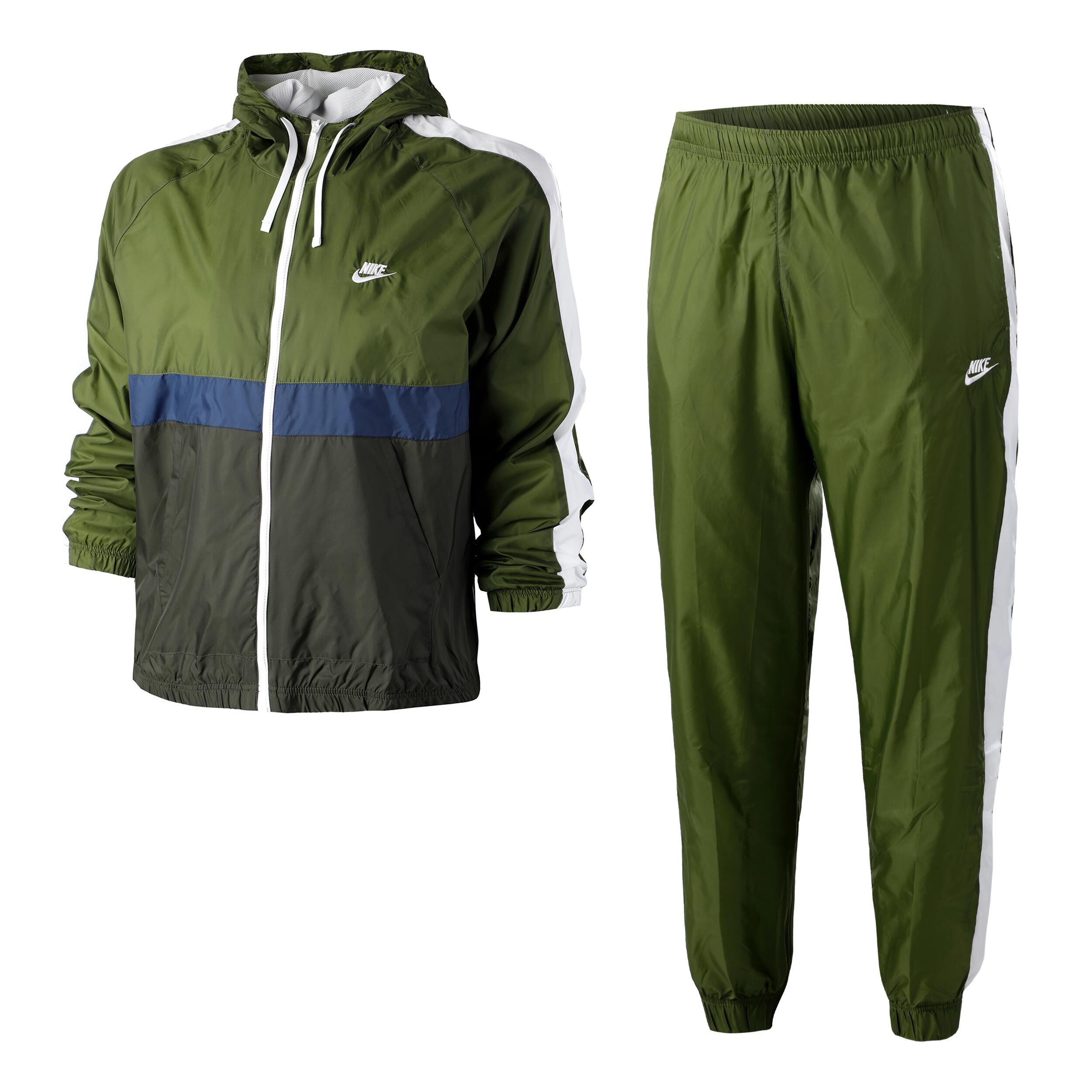 Green nike tracksuit mens sales