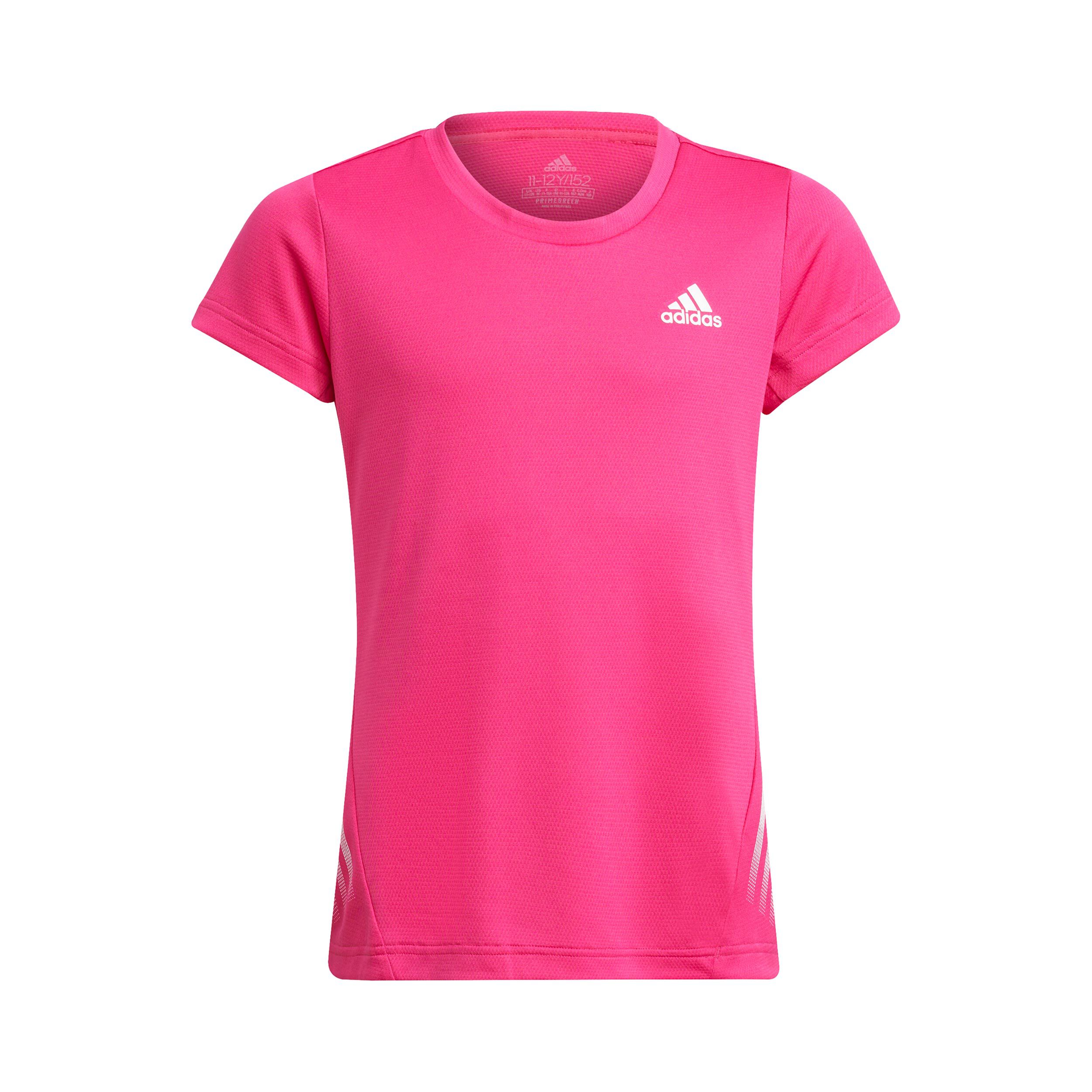 Adidas 3 stripes girls tee hot sale