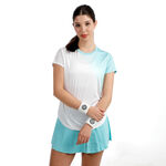 BIDI BADU Tennis apparel BIDI BADU Crew Fade 2.0 T-Shirt Women-turquoise, white
