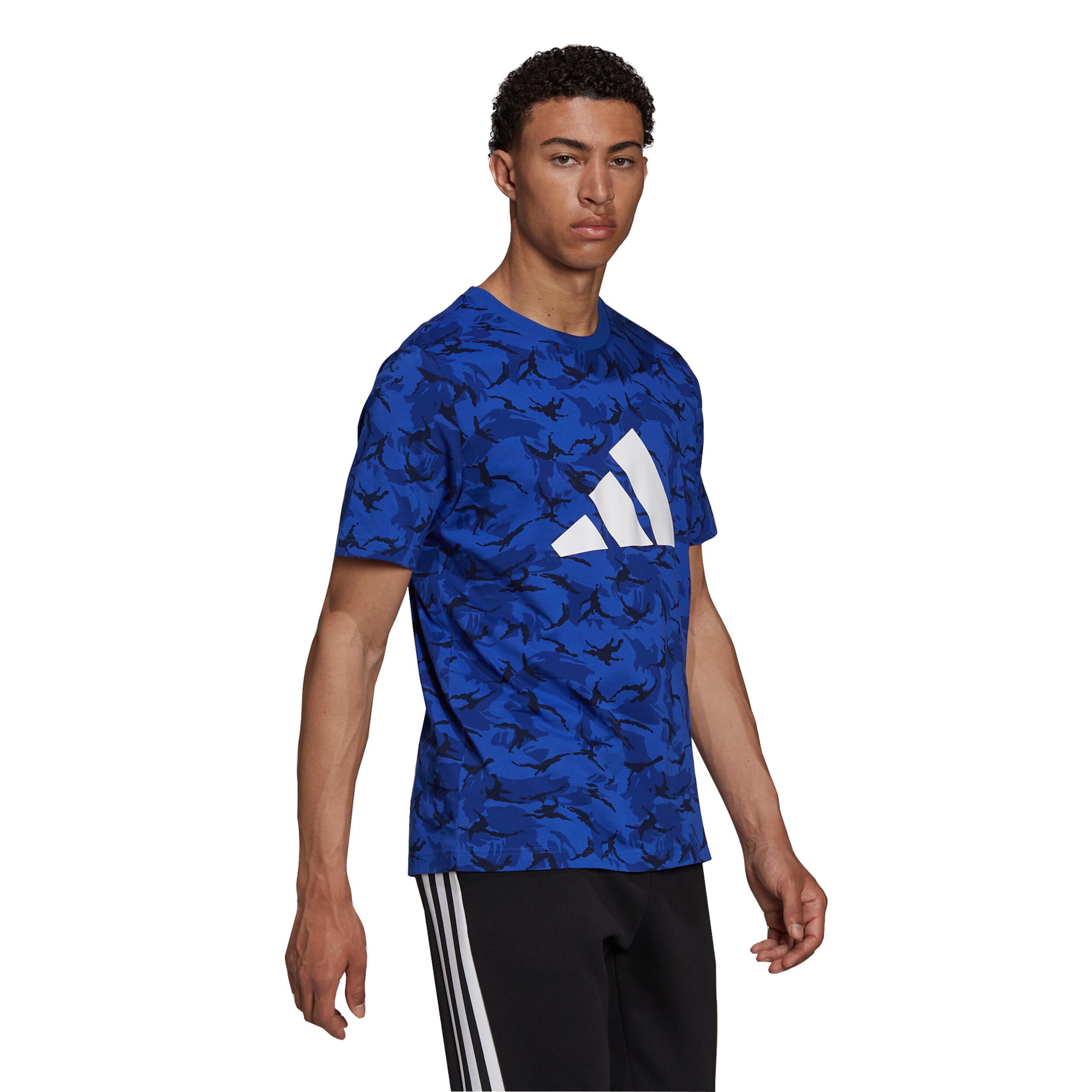 Blue camo adidas shirt online
