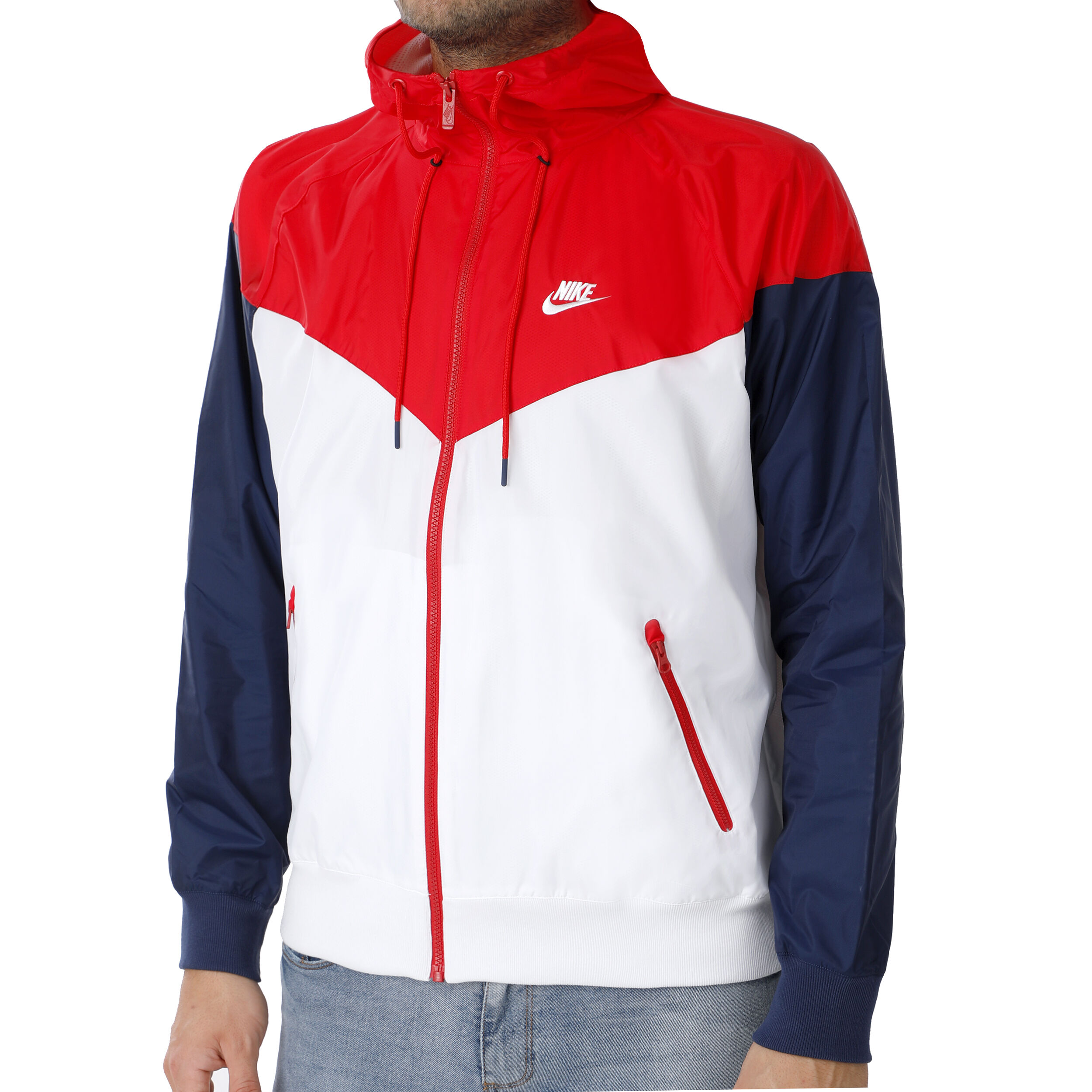 Red blue and white nike jacket 2025