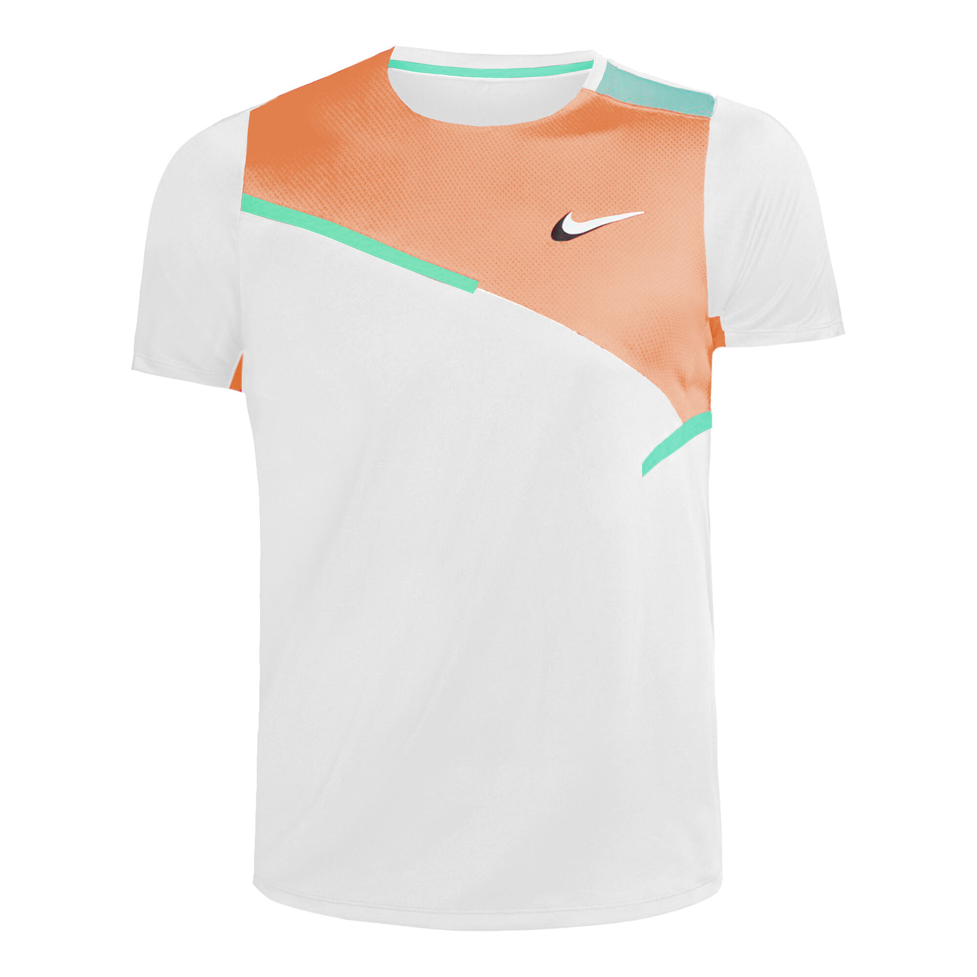 Watt electrode Pour Nike Court Dry Slam T-Shirt Men - White, Orange online | Padel-Point