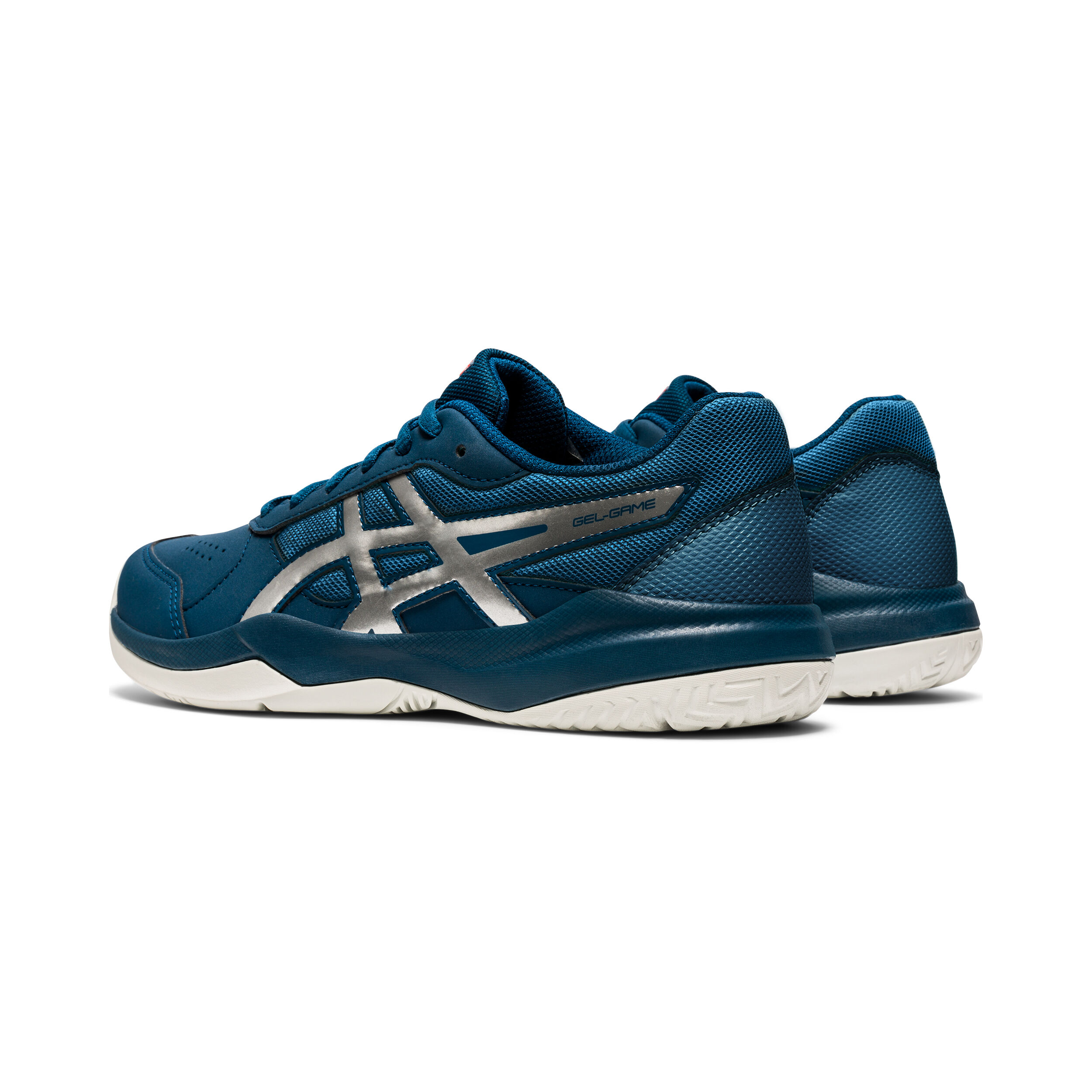 Buy ASICS Gel Game 7 GS All Court Shoe Kids Petrol Silver online Padel Point COM