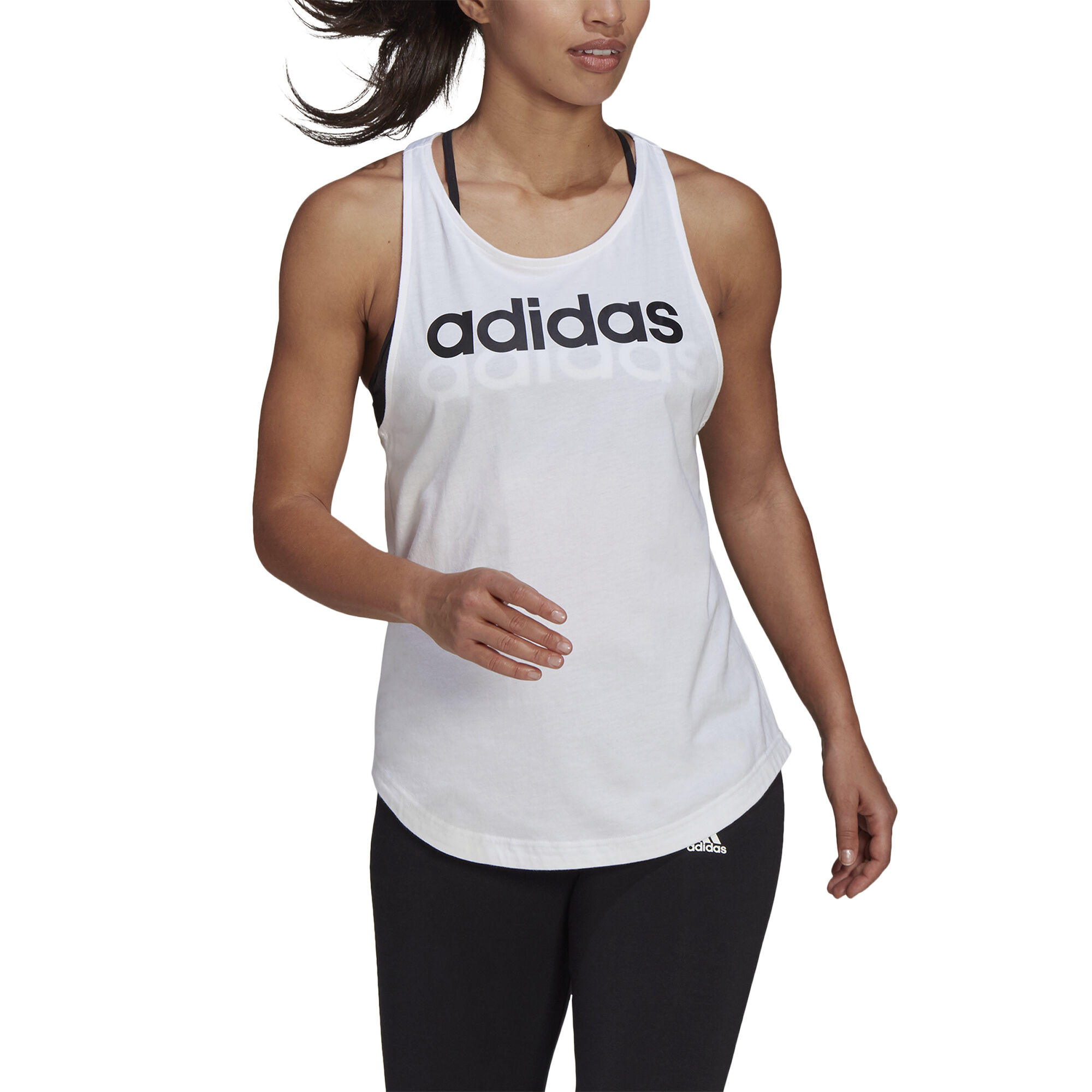 Adidas linear tank top ladies best sale