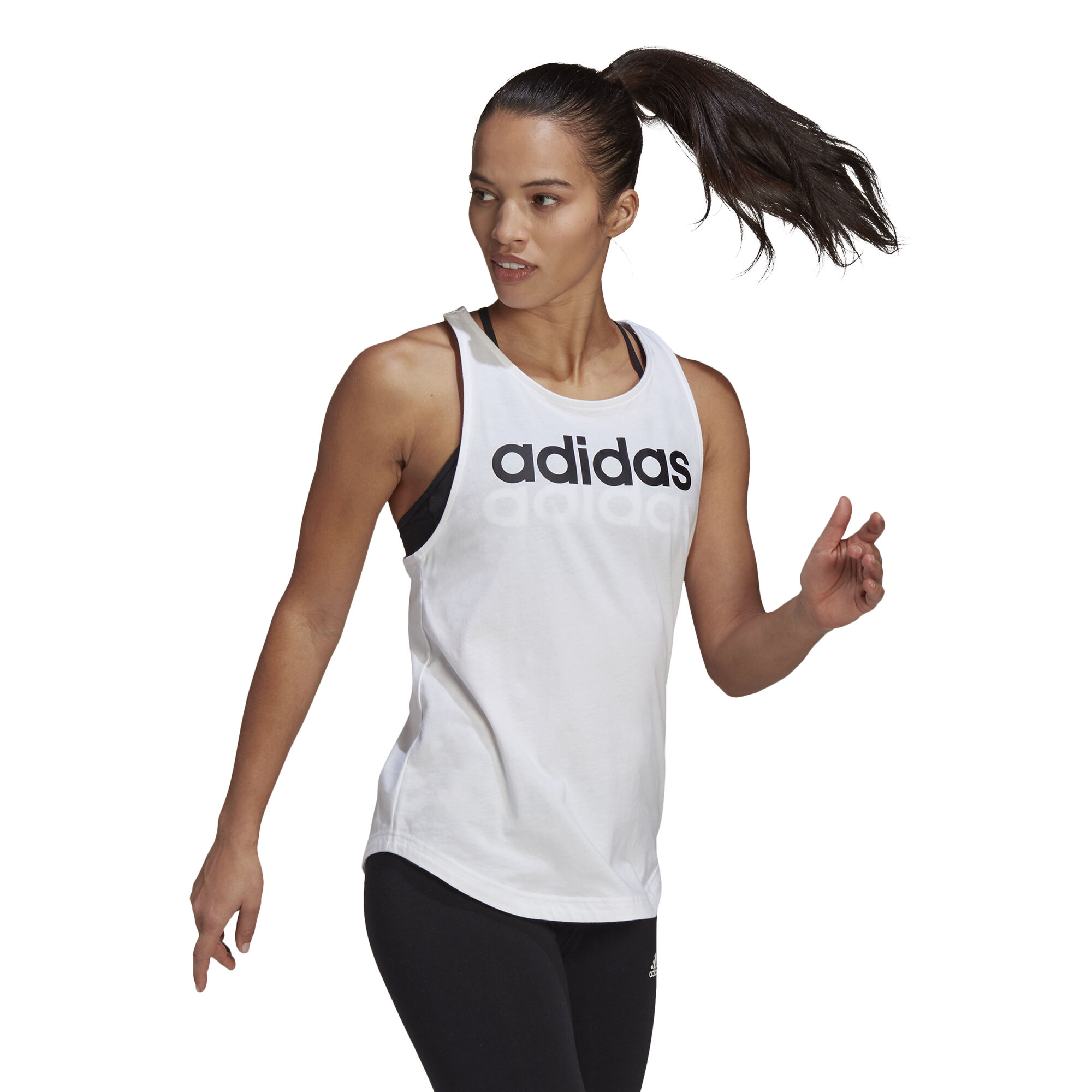 Adidas linear tank top ladies best sale
