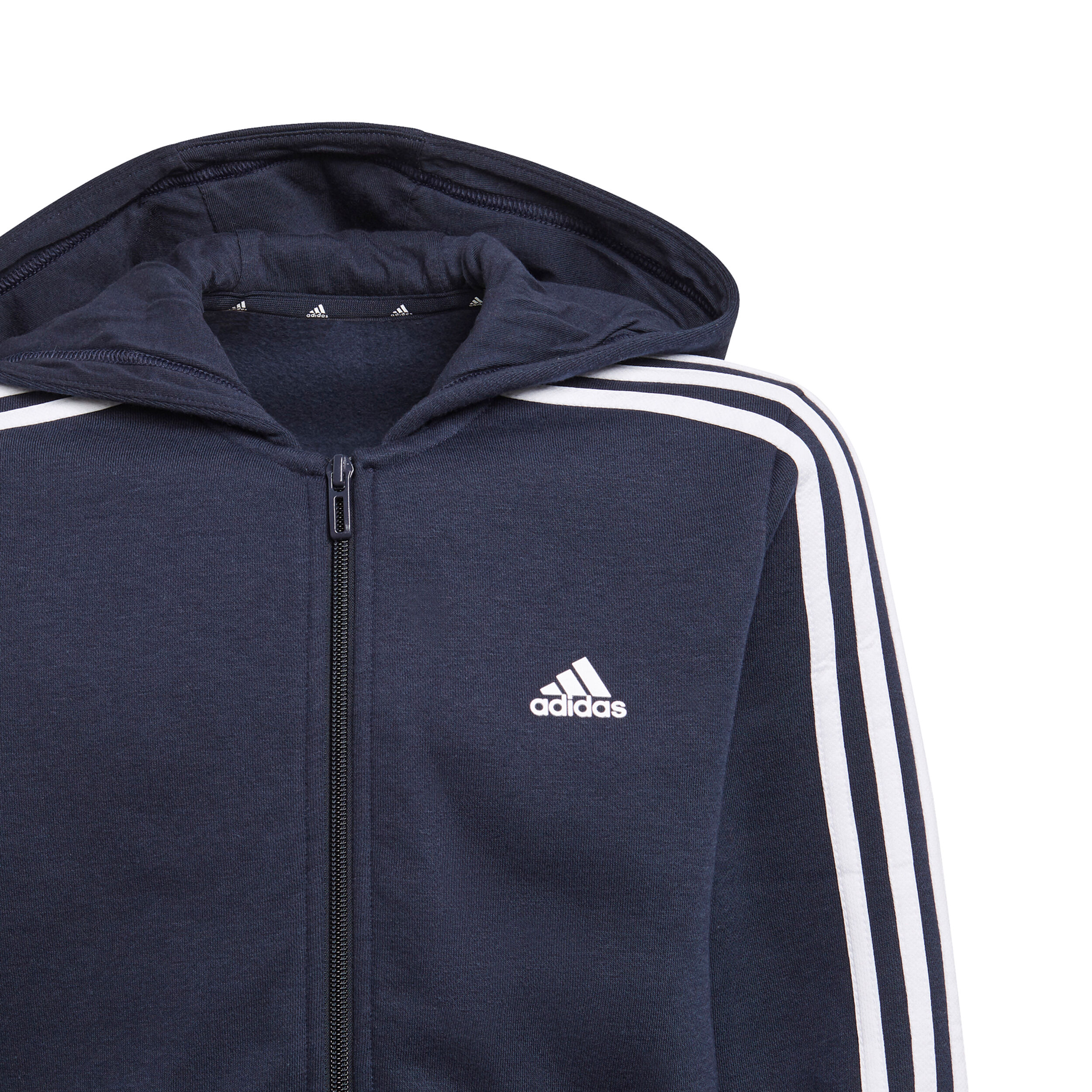 Buy adidas 3 Stripes Full Zip Hoodie Boys Dark Blue White online Padel Point COM